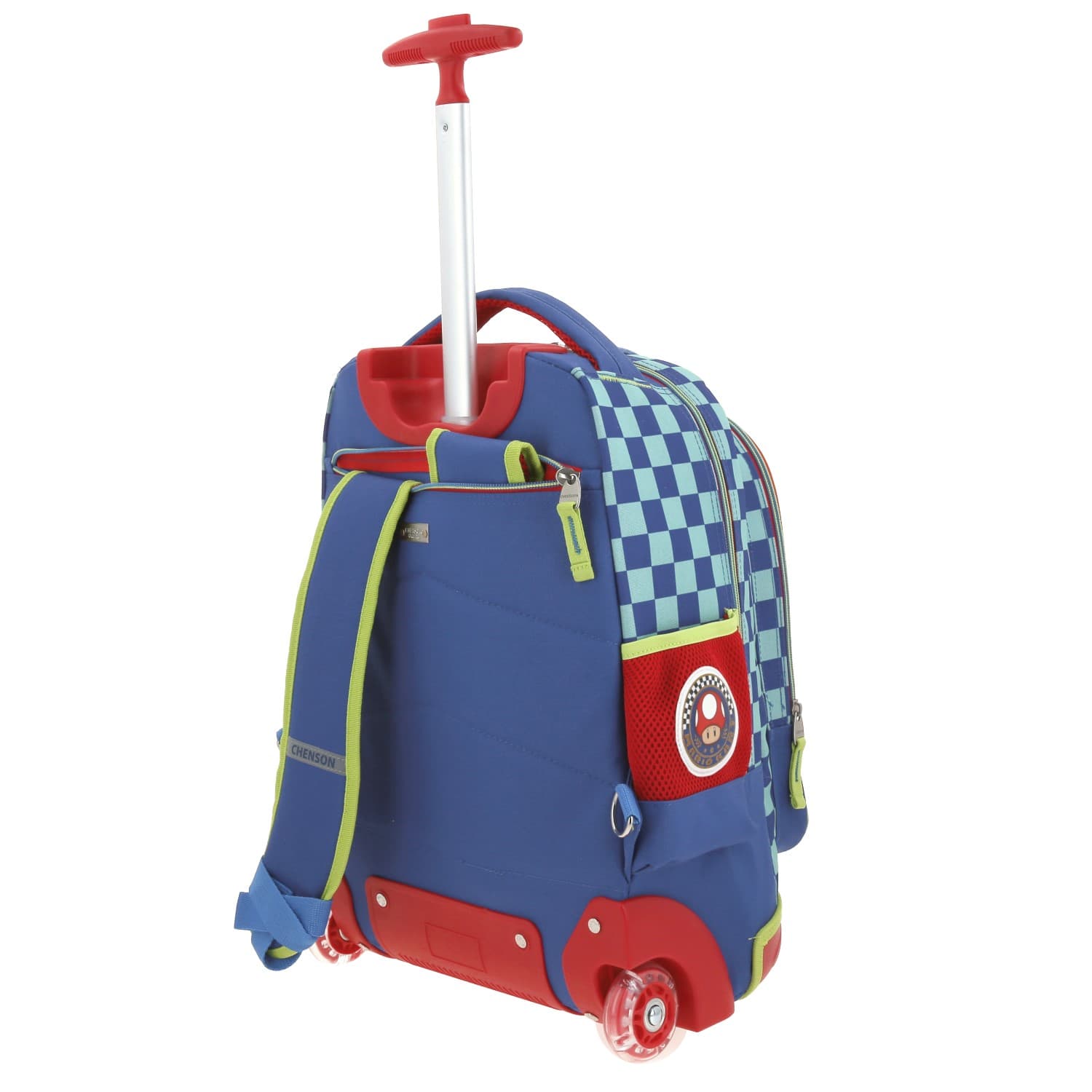 Mochila con Ruedas Mario Bros Azul para Niño - Diversión y Durabilidad 5