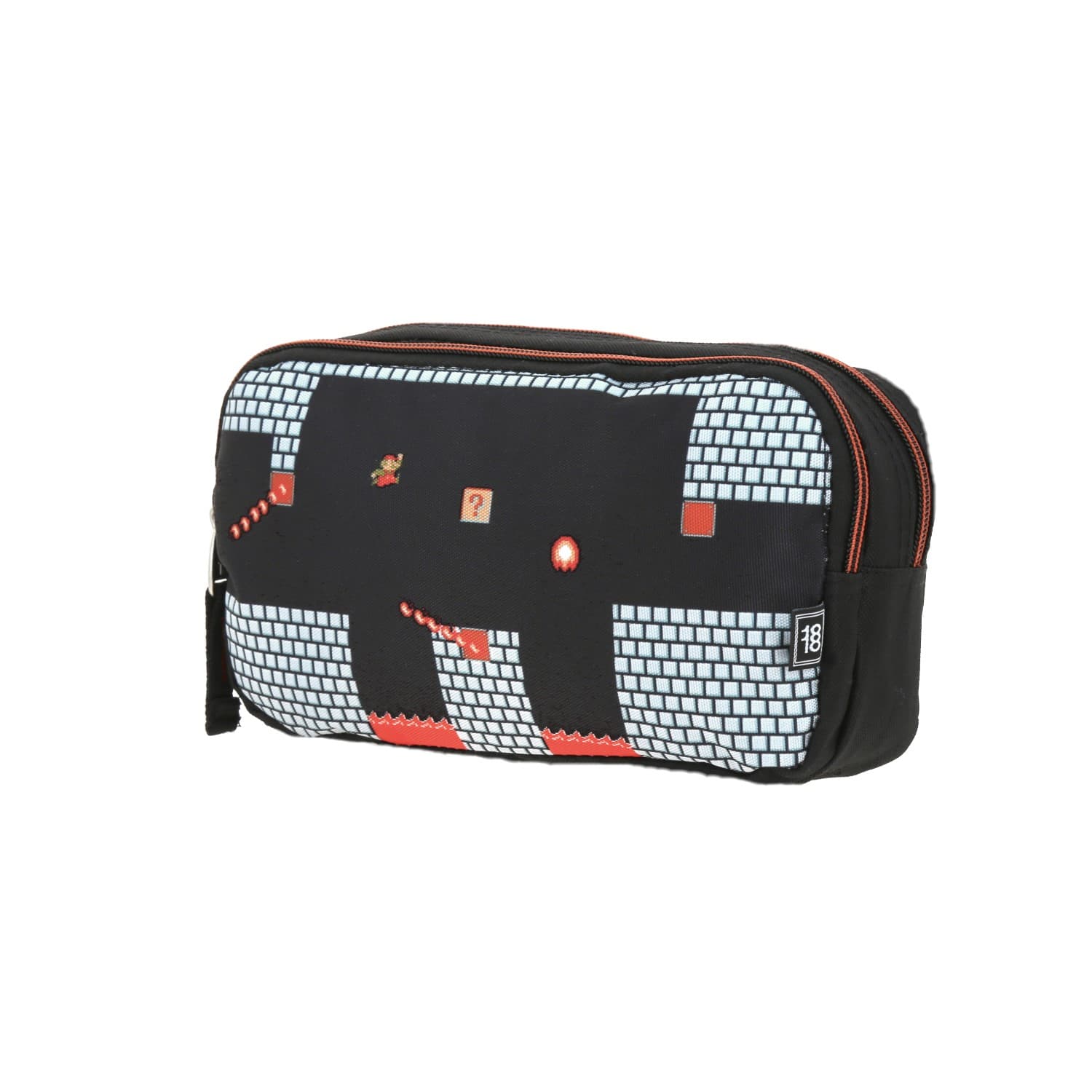 Lapicera escolar para niño Mario Bros by Chenson color negro con doble compartimento 2