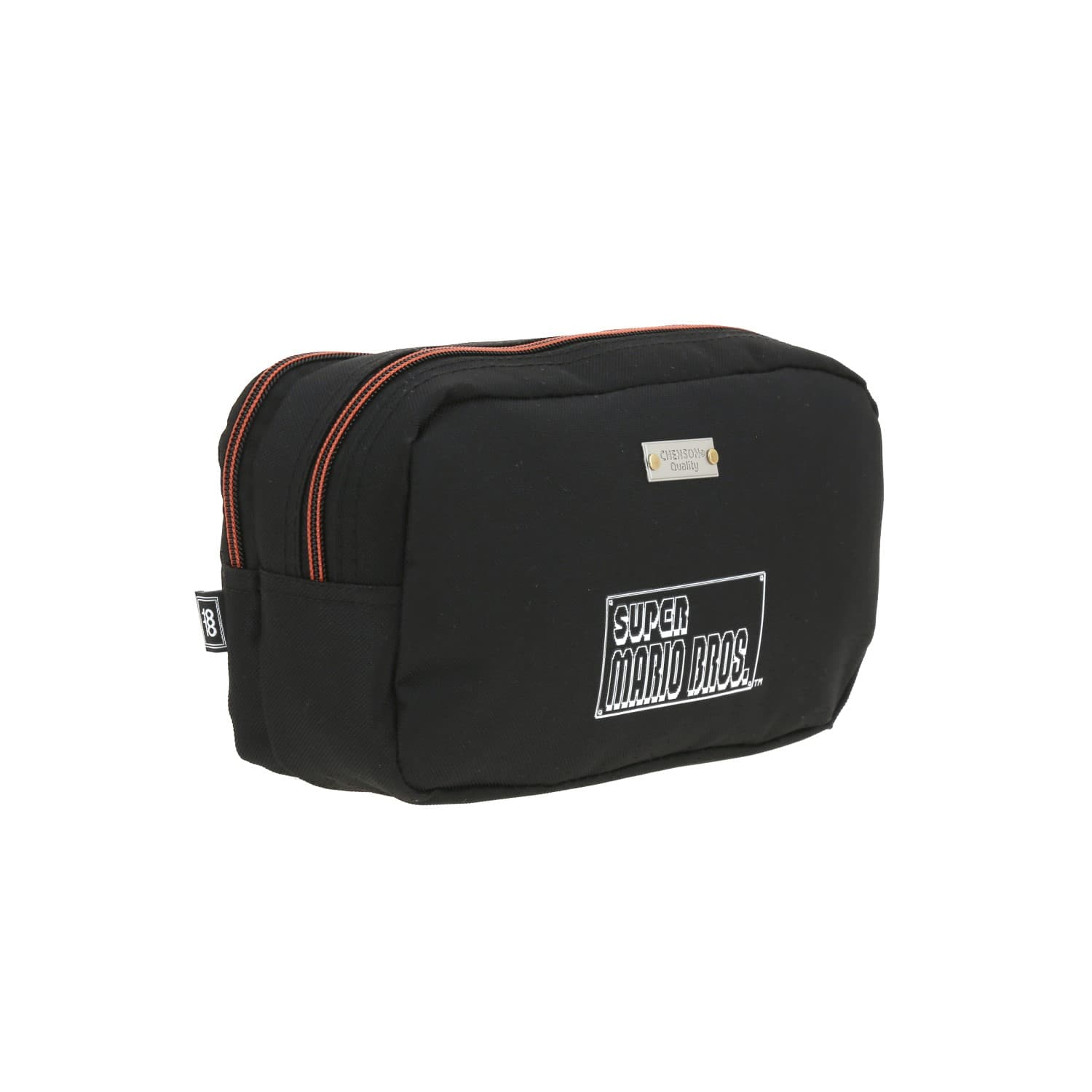 Lapicera escolar para niño Mario Bros by Chenson color negro con doble compartimento 3