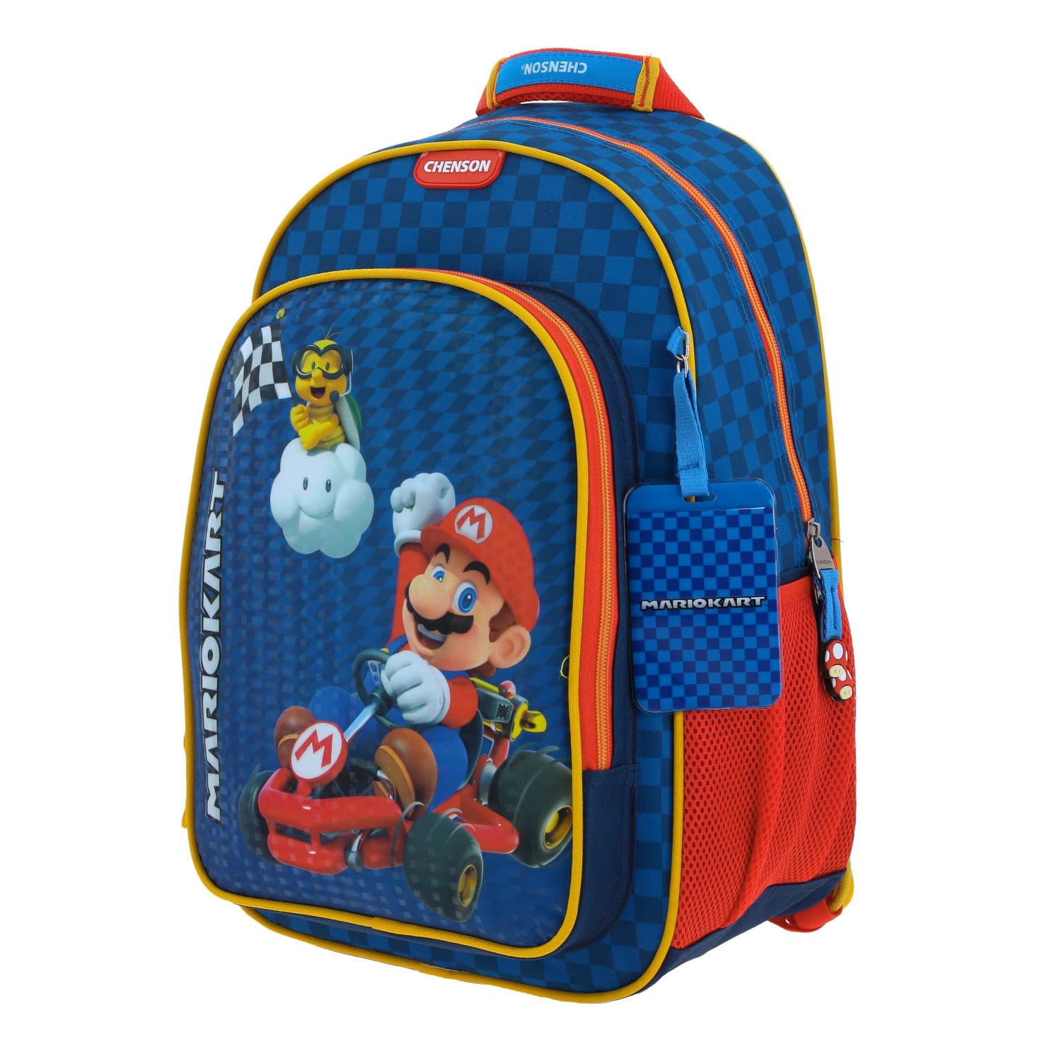Mochila escolar para niño Mario Bros by Chenson azul con divertido diseño 2