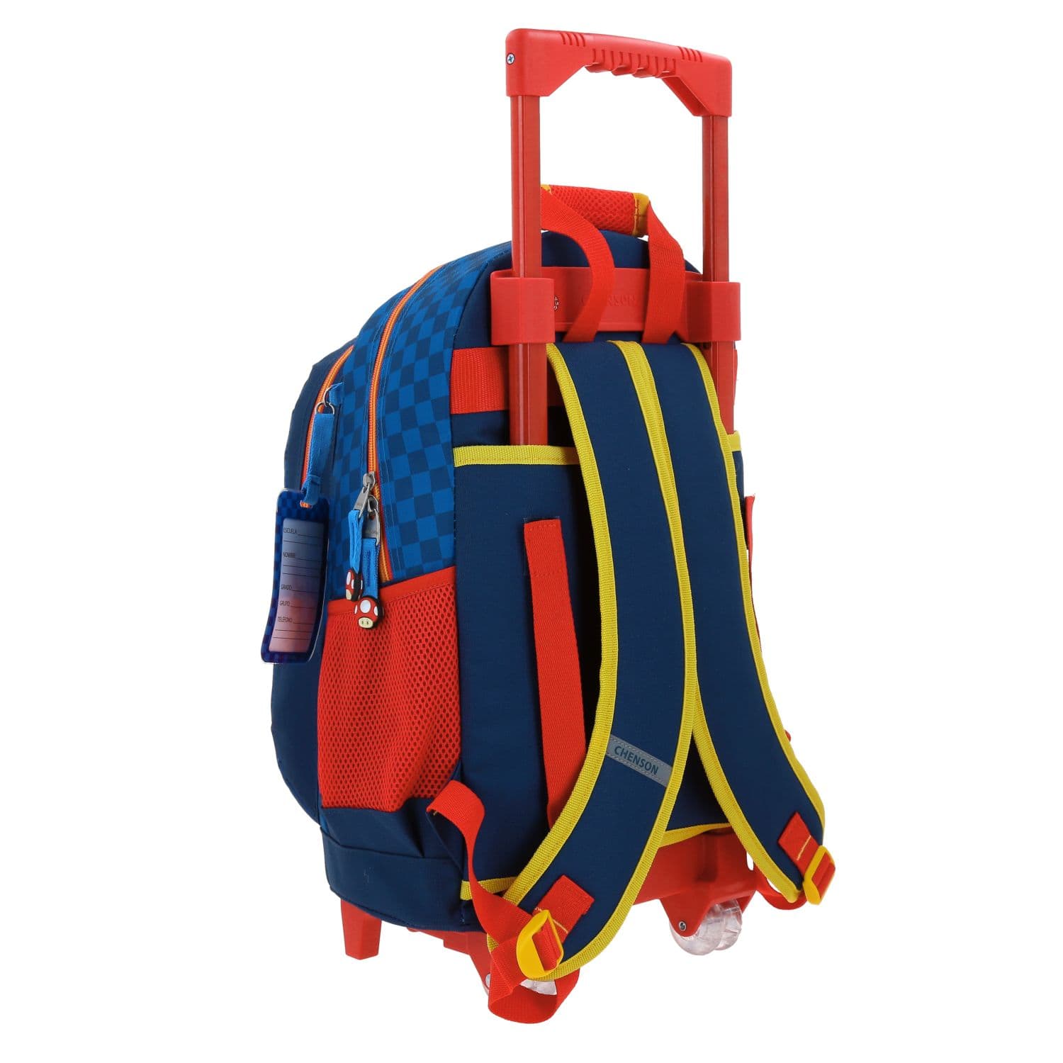 Mochila con Ruedas Mario Bros Azul para Niño - Diversión y Durabilidad 3