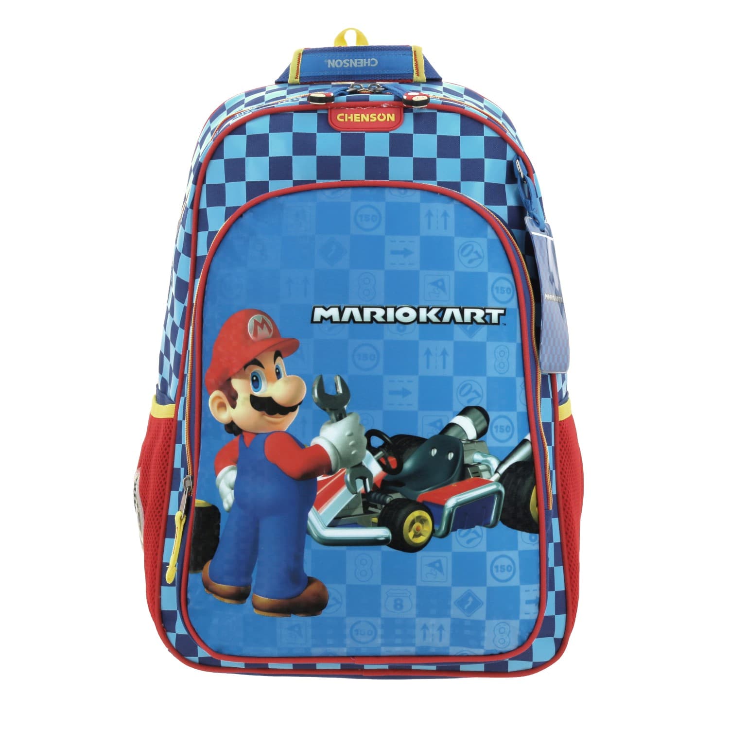 Mochila escolar para niño Mario Bros by Chenson color azul duradera
