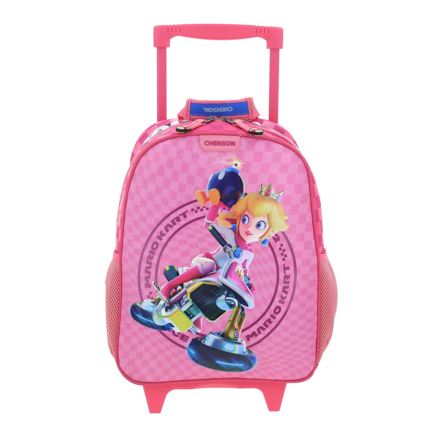 Mochila con Ruedas Mario Bros Fucsia para Niña - Diversión y Durabilidad
