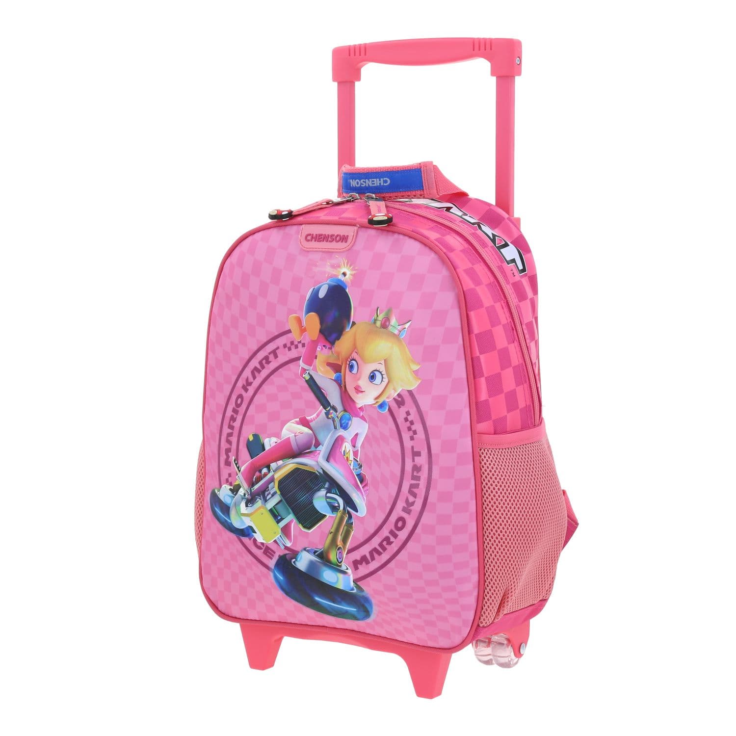 Mochila con Ruedas Mario Bros Fucsia para Niña - Diversión y Durabilidad 2