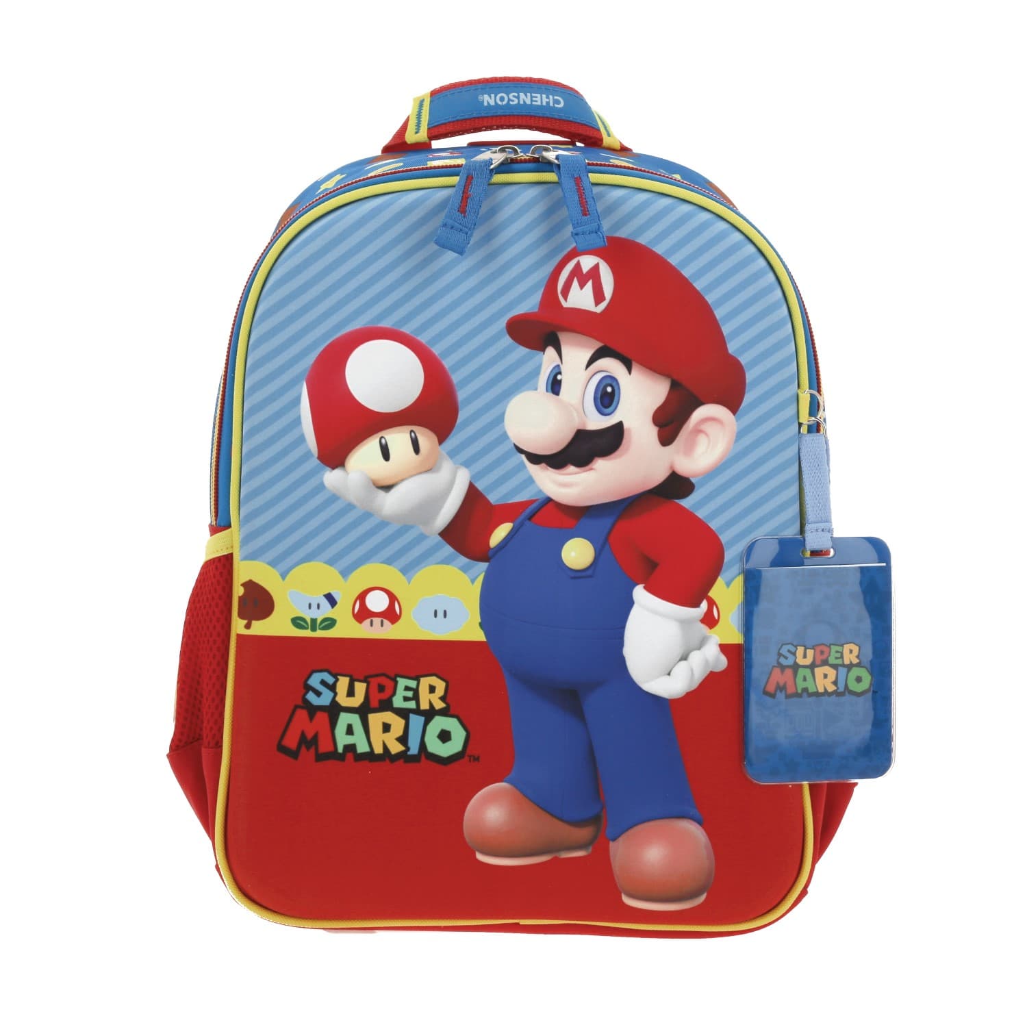 Mochila escolar para niño Mario Bros by Chenson color azul divertida y duradera