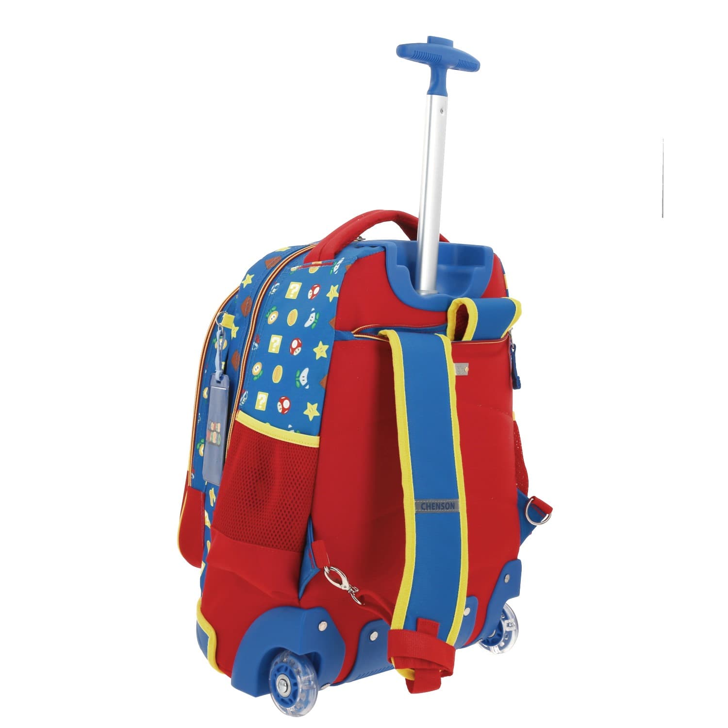 Mochila con Ruedas Mario Bros Azul para Niño - Diversión y Durabilidad 3