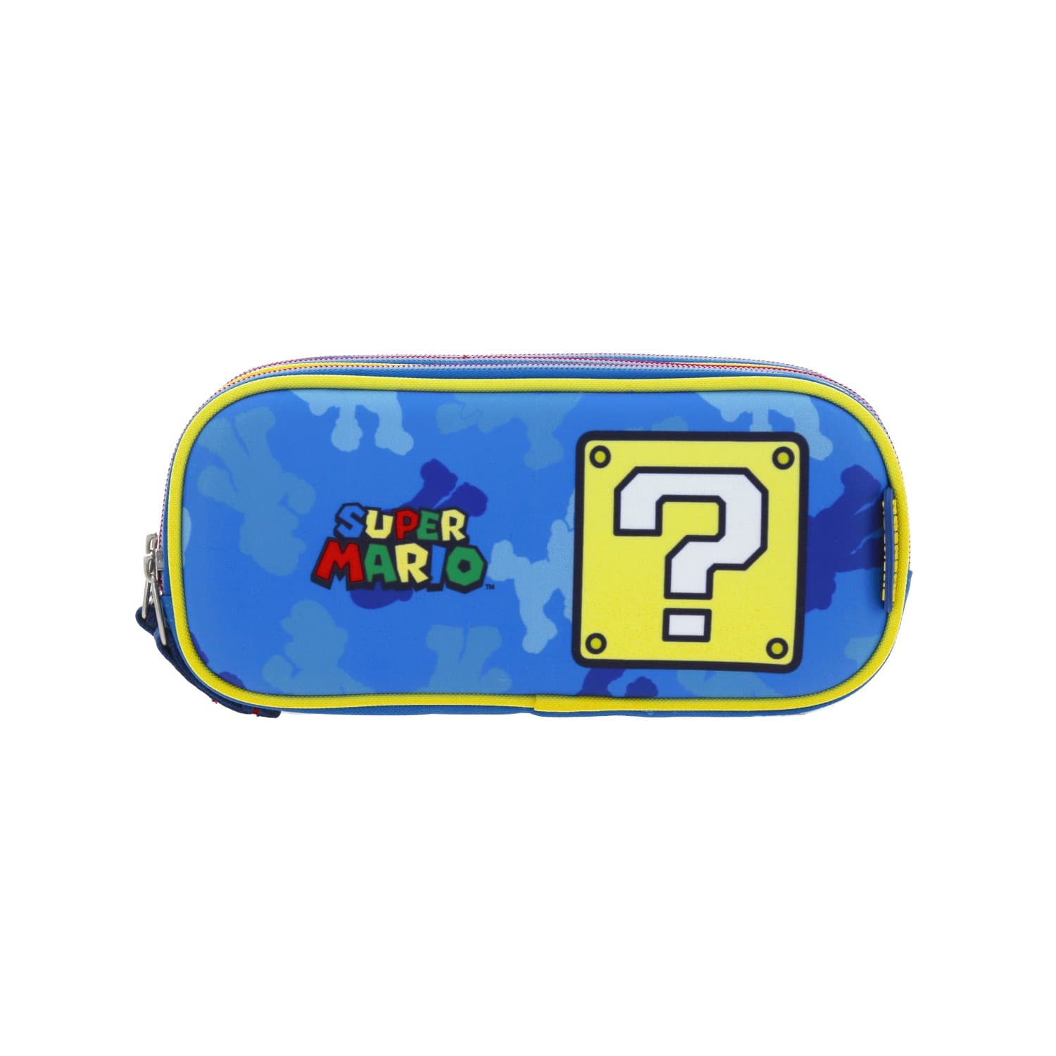 Lapicera escolar para niño Mario Bros by Chenson color azul con triple compartimento