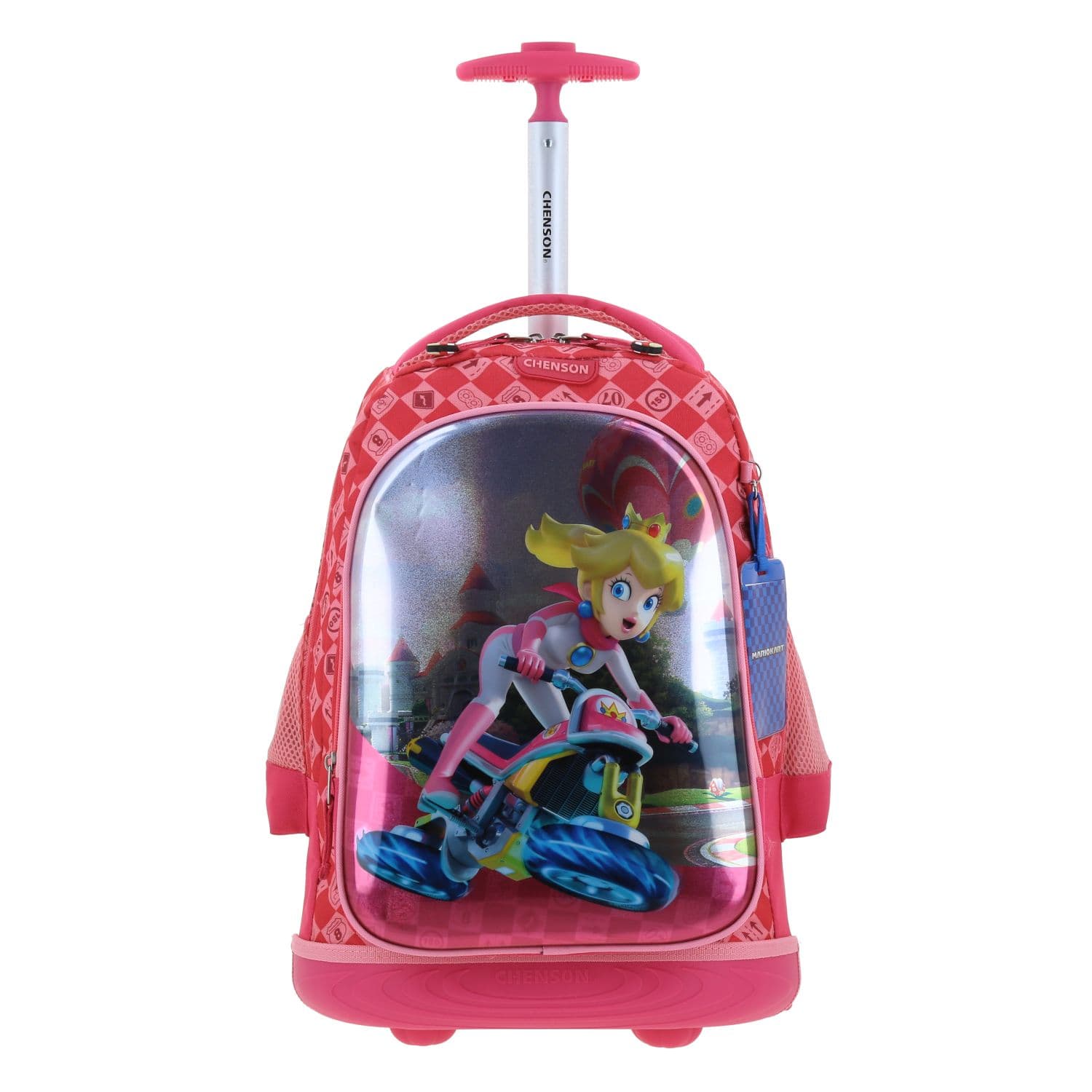 Mochila con Ruedas Mario Bros Rosa para Niña - Diversión y Durabilidad