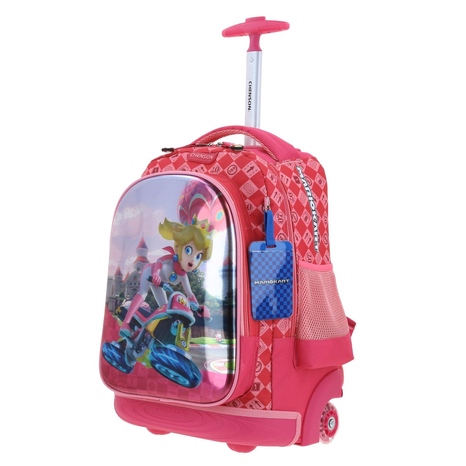 Mochila con Ruedas Mario Bros Rosa para Niña - Diversión y Durabilidad 2