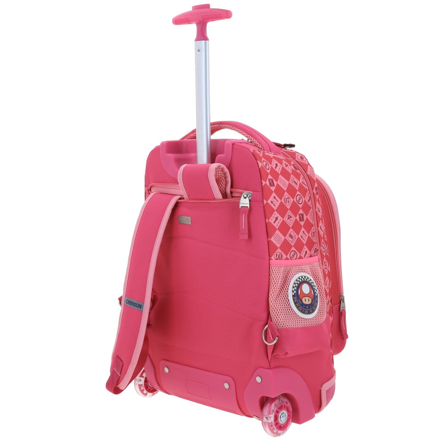 Mochila con Ruedas Mario Bros Rosa para Niña - Diversión y Durabilidad 5