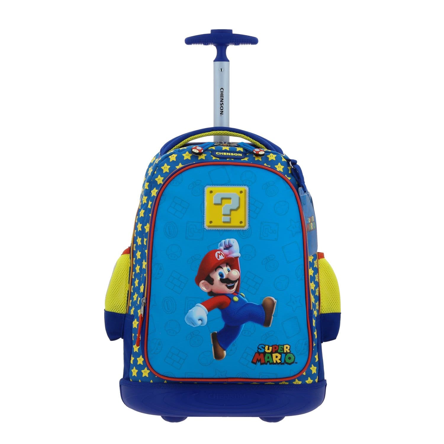 Mochila con Ruedas Mario Bros Azul para Niño - Diversión y Durabilidad