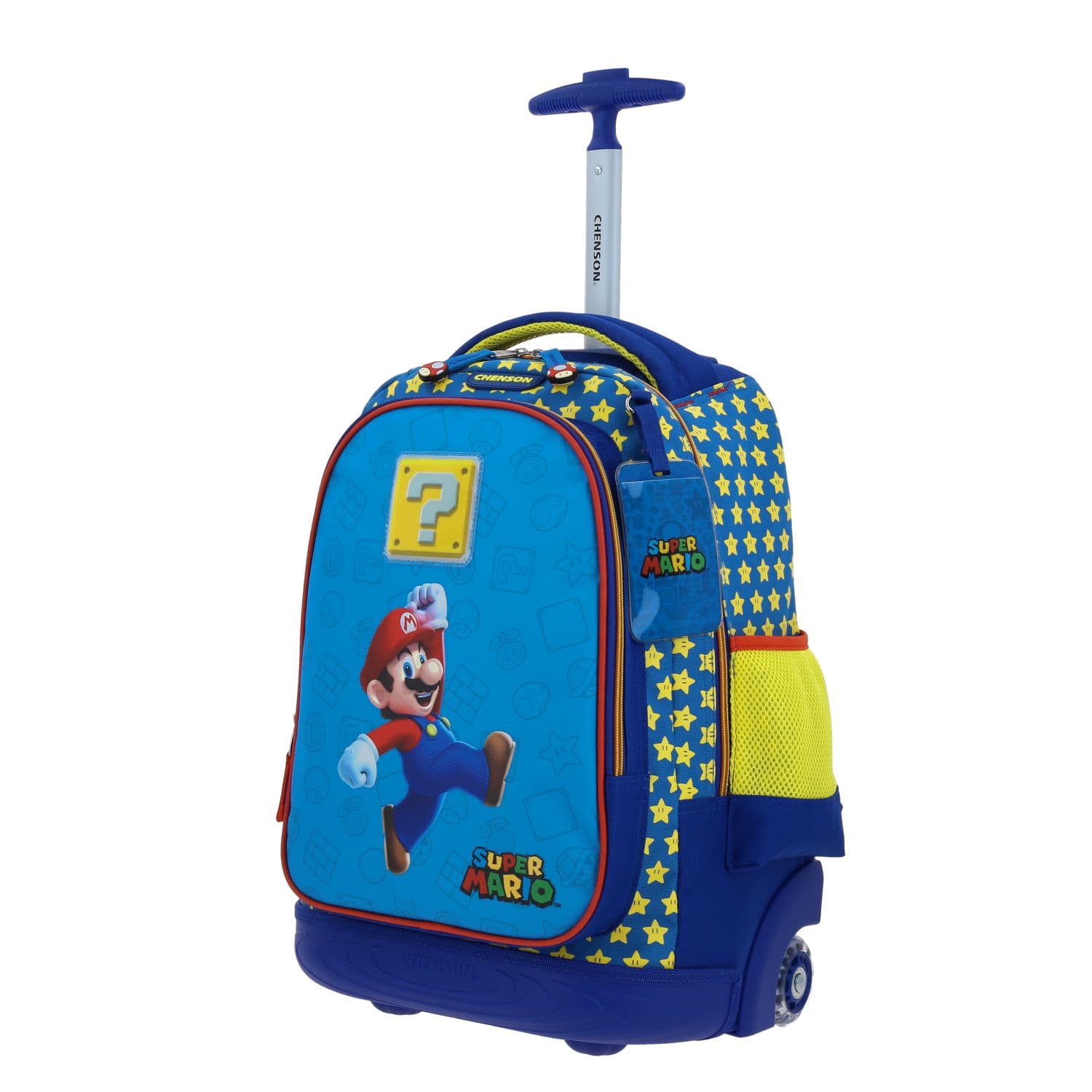 Mochila con Ruedas Mario Bros Azul para Niño - Diversión y Durabilidad 2