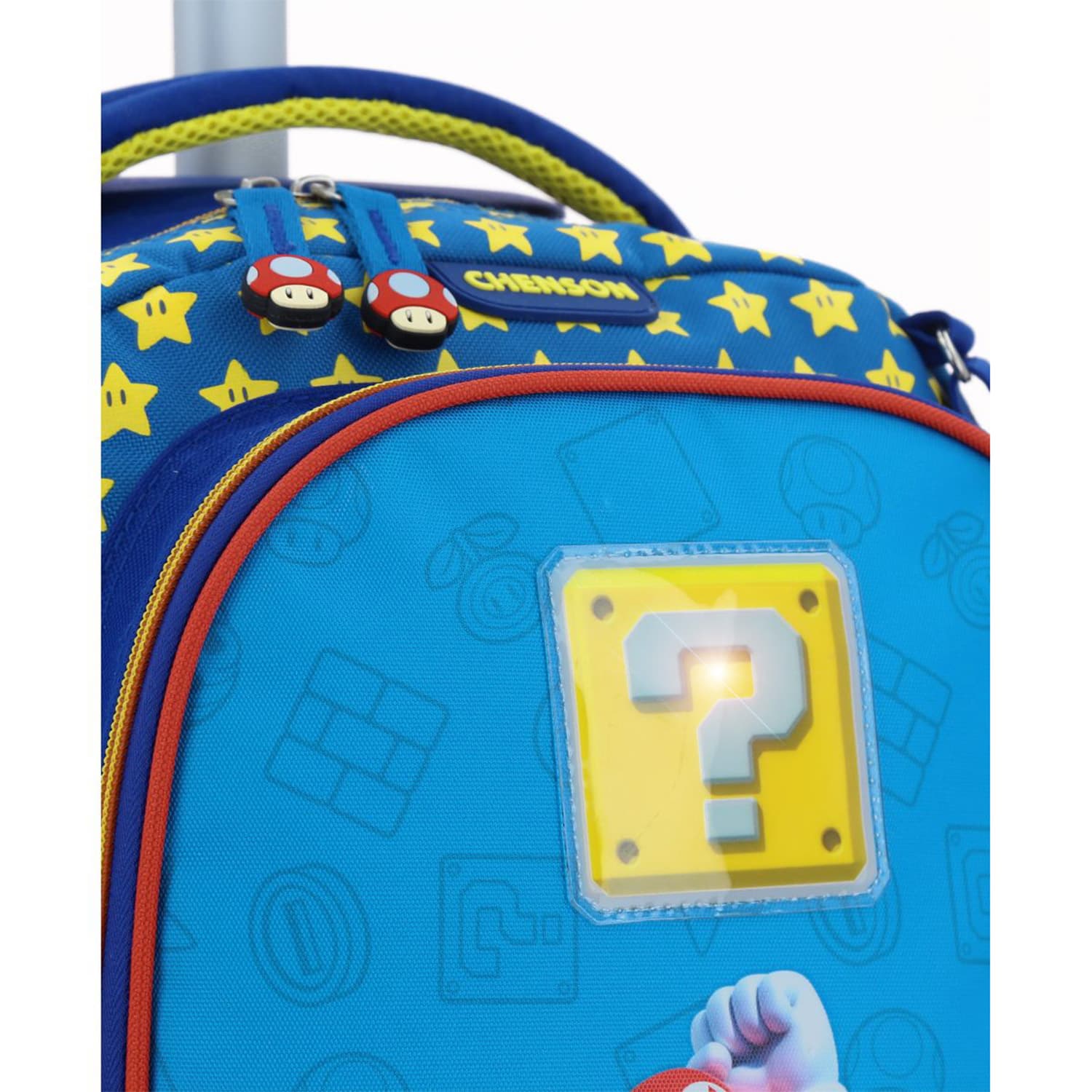 Mochila con Ruedas Mario Bros Azul para Niño - Diversión y Durabilidad - vista 2