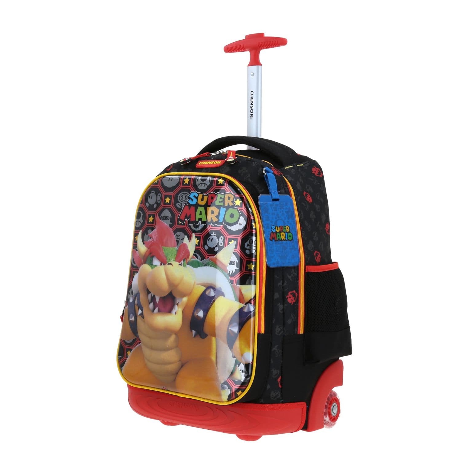 Mochila con Ruedas Mario Bros Negro para Niño - Divertida y Duradera 2