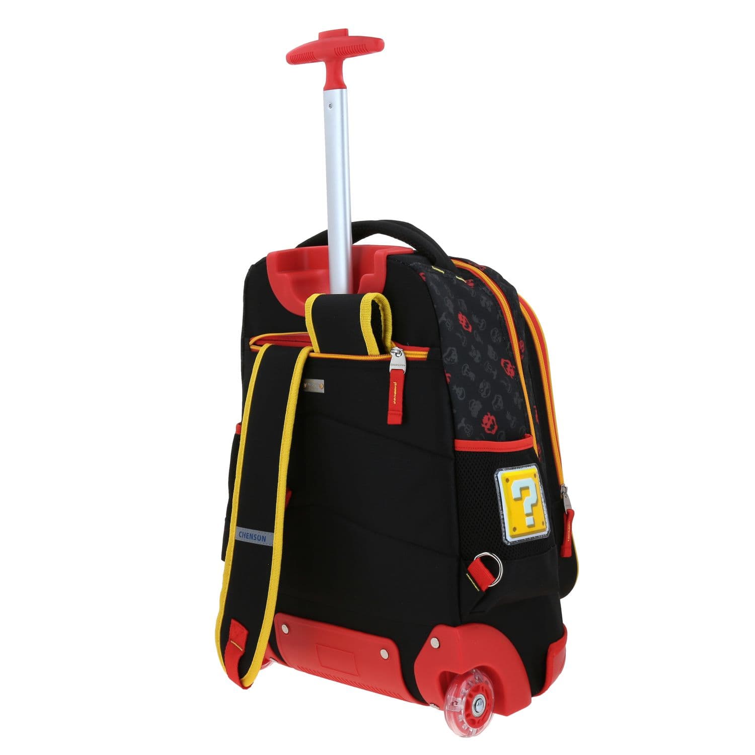 Mochila con Ruedas Mario Bros Negro para Niño - Divertida y Duradera 5