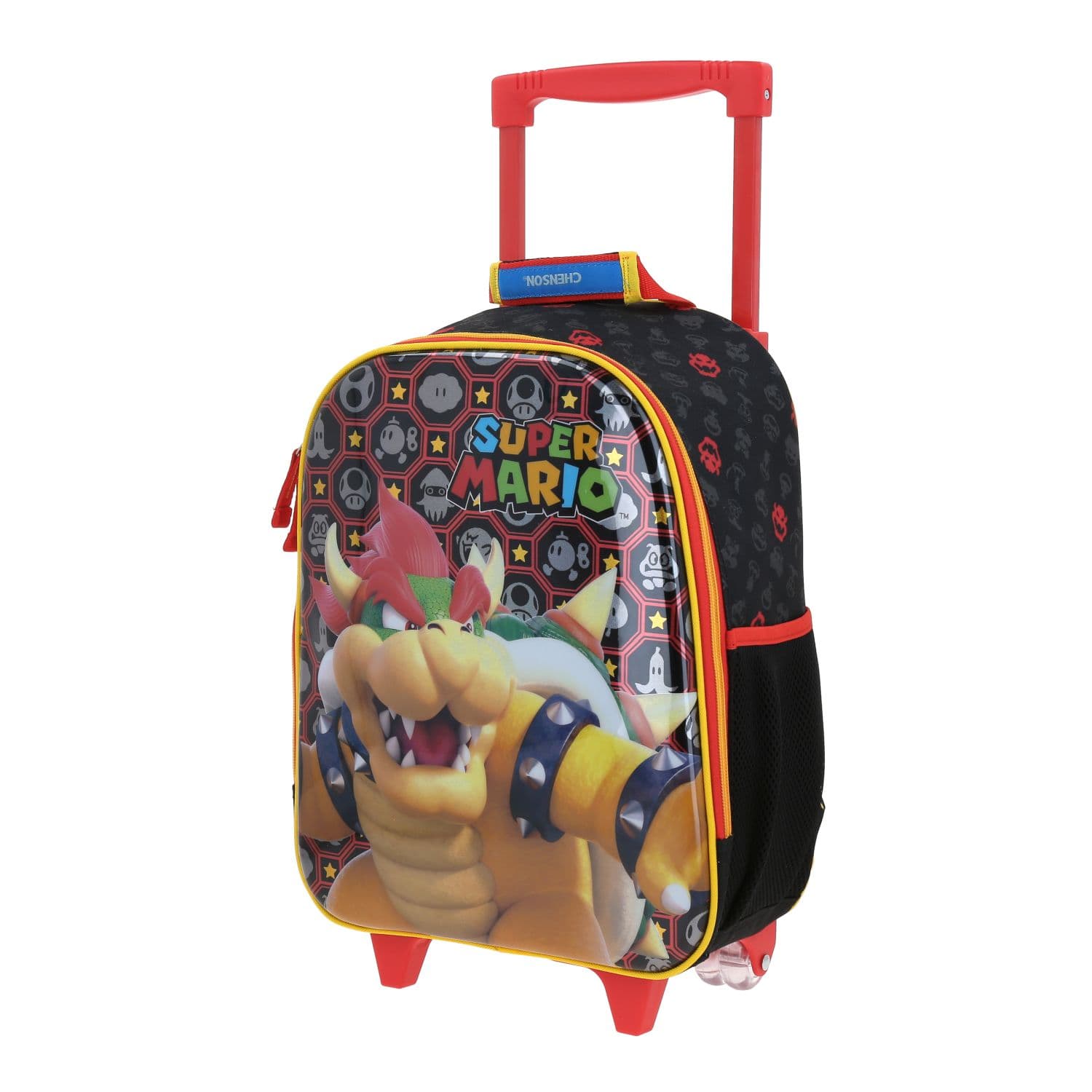 Mochila con Ruedas Mario Bros Negro para Niño - Divertida y Duradera 2