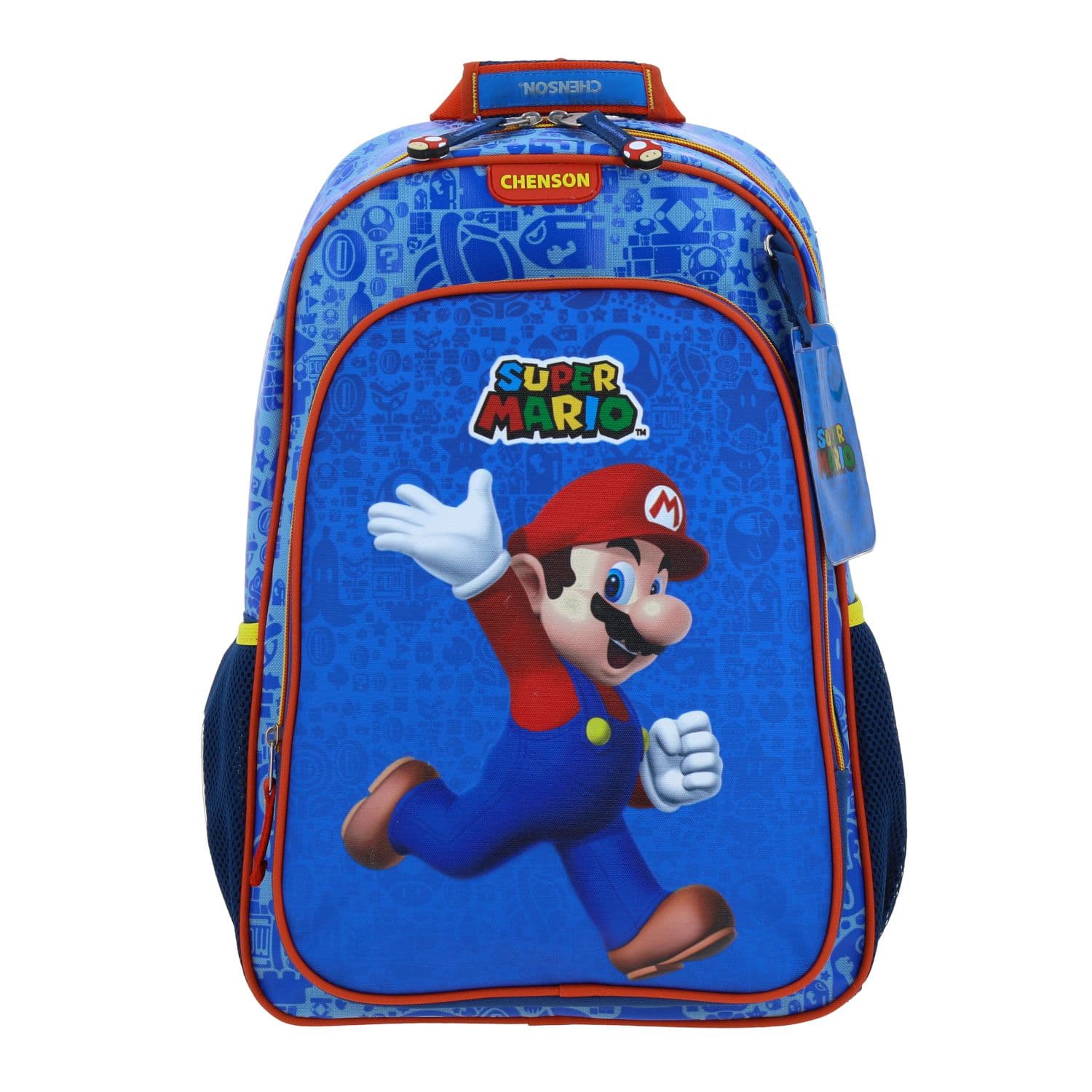 Mochila escolar para niño Mario Bros by Chenson color azul divertida y segura