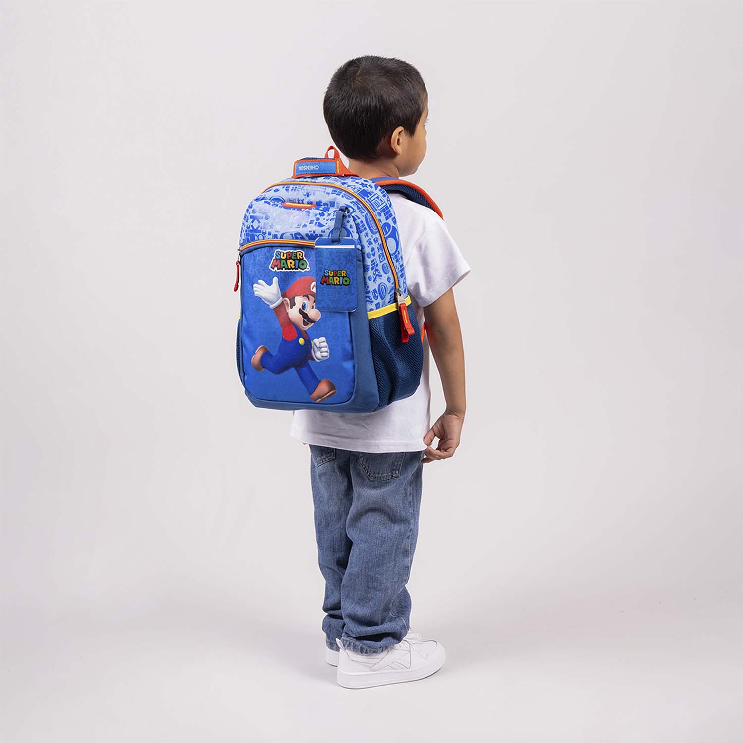 Mochila escolar para niño Mario Bros by Chenson Azul Divertida y Duradera - vista 2
