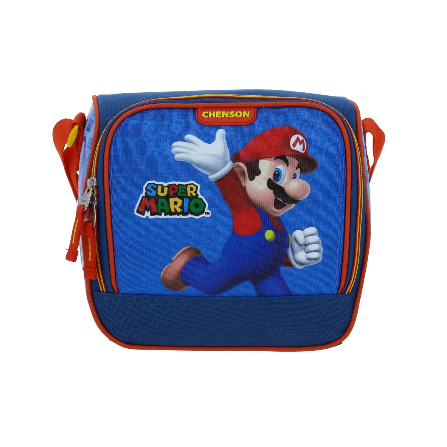 Lonchera escolar térmica Mario Bros by Chenson azul con forro térmico