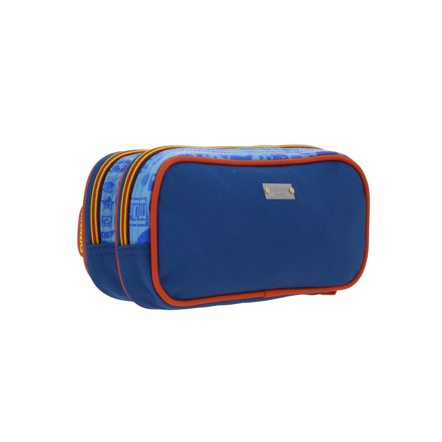 Lapicera escolar para niño Mario Bros by Chenson color azul con doble compartimento 3