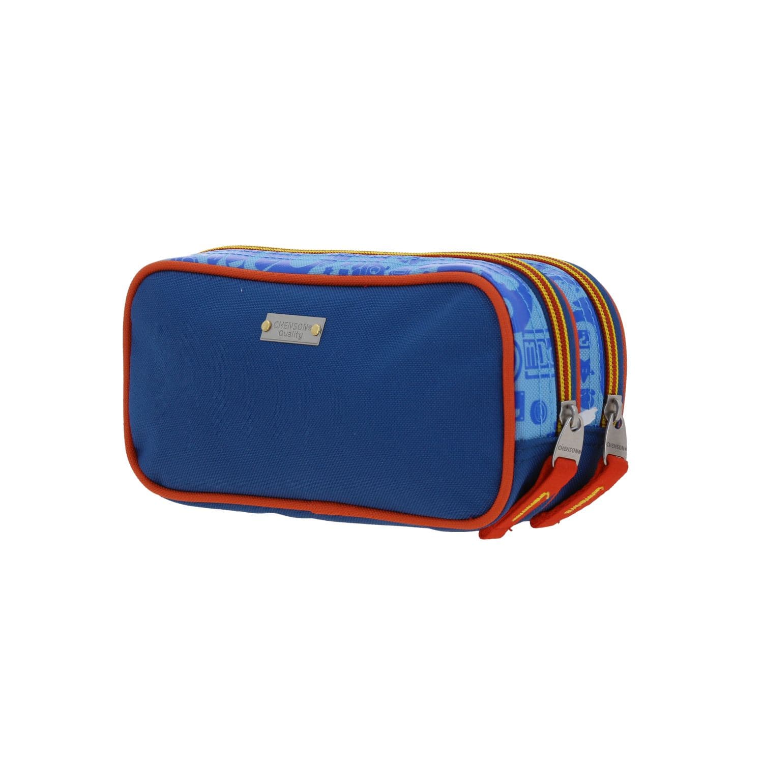 Lapicera escolar para niño Mario Bros by Chenson color azul con doble compartimento 5