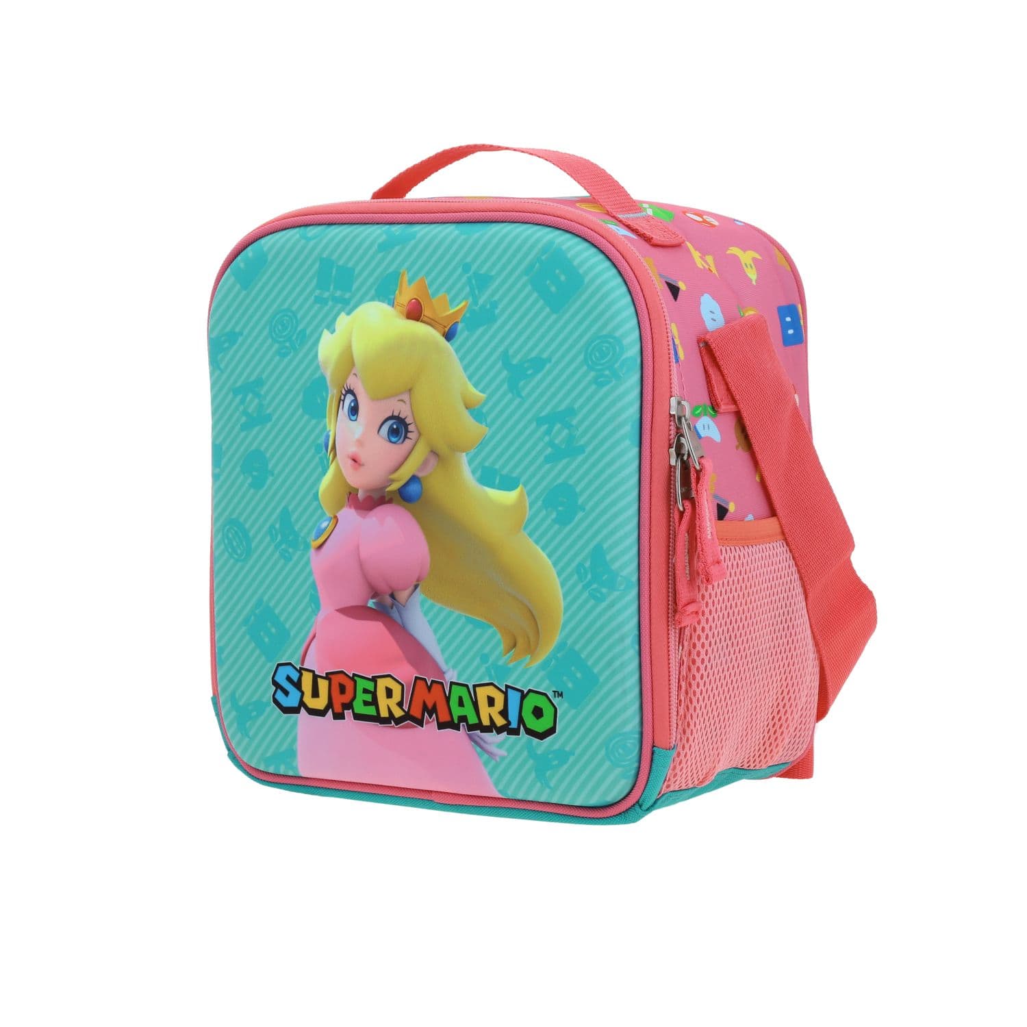Lonchera escolar térmica Mario Bros by Chenson color rosa para niña 2