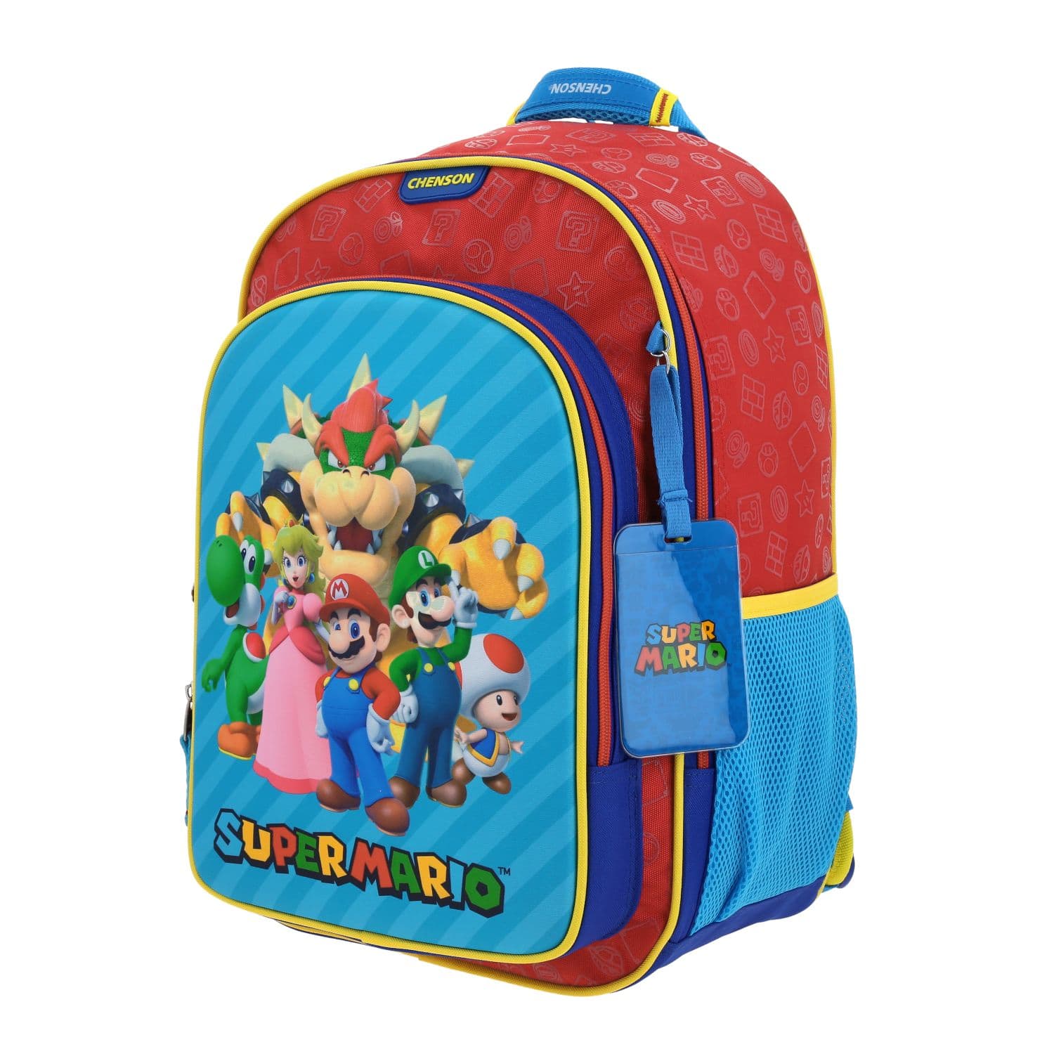 Mochila escolar para niño Mario Bros by Chenson color rojo divertida y duradera 2