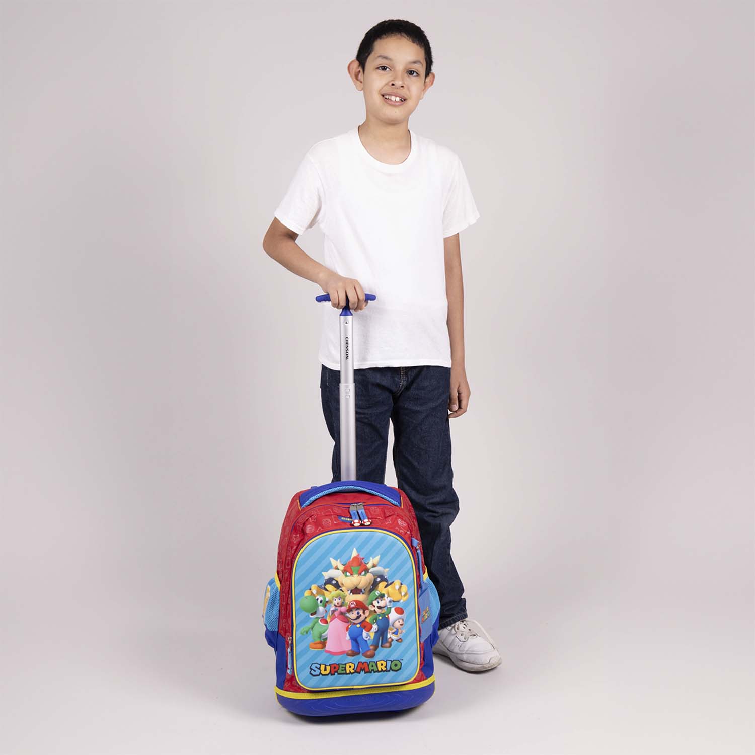 Mochila con Ruedas Mario Bros by Chenson Roja para Niño - Divertida y Segura - vista 2
