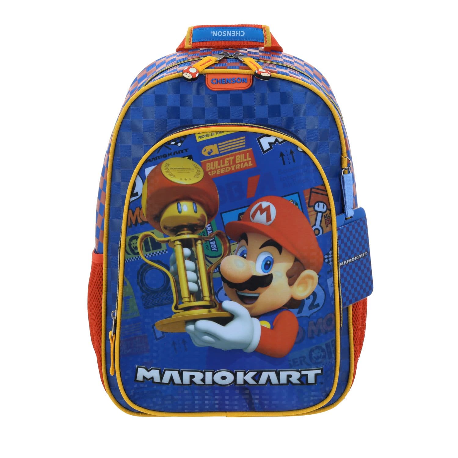 Mochila escolar para niño Mario Bros by Chenson color azul divertida