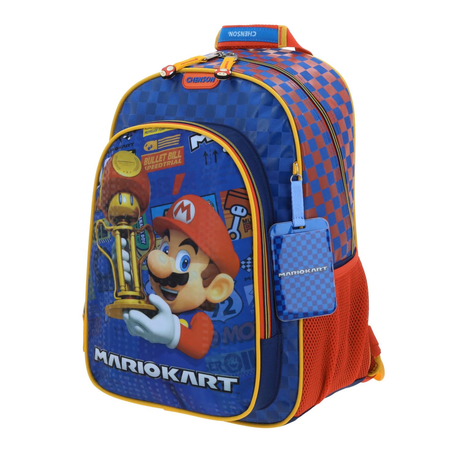 Mochila escolar para niño Mario Bros by Chenson color azul divertida 2