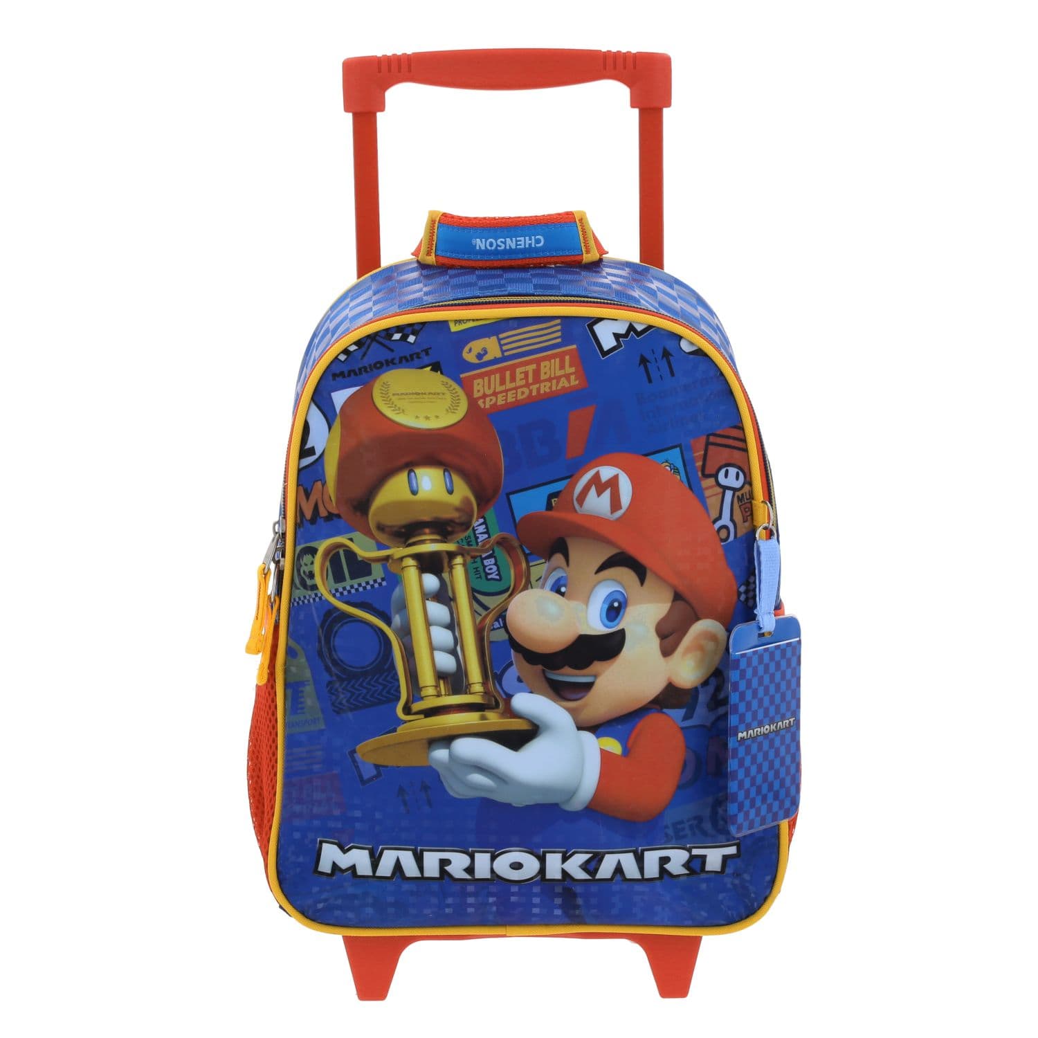Mochila con Ruedas Mario Bros Azul para Niño - Diversión y Durabilidad