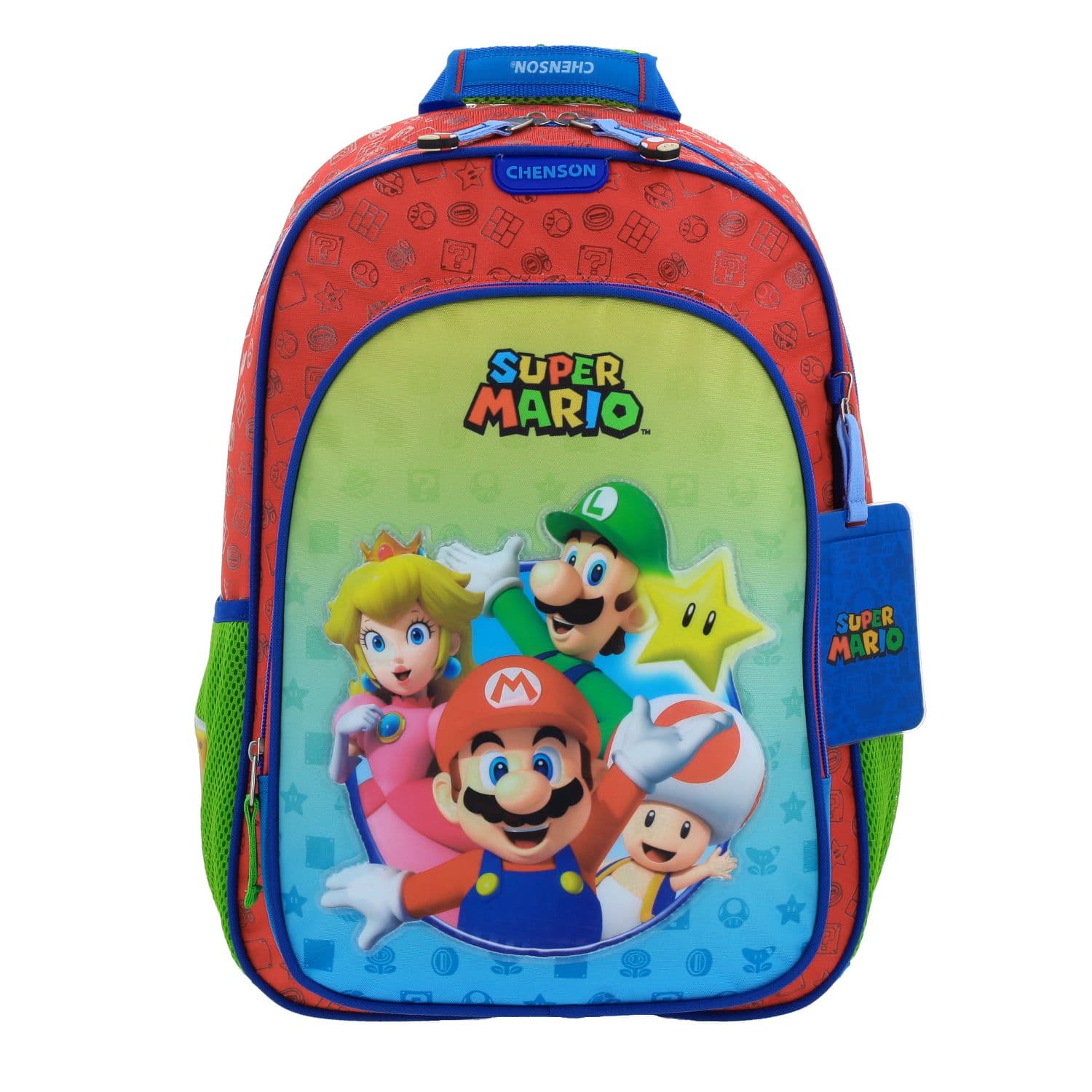 Mochila escolar para niño Mario Bros by Chenson color rojo - Diversión y durabilidad
