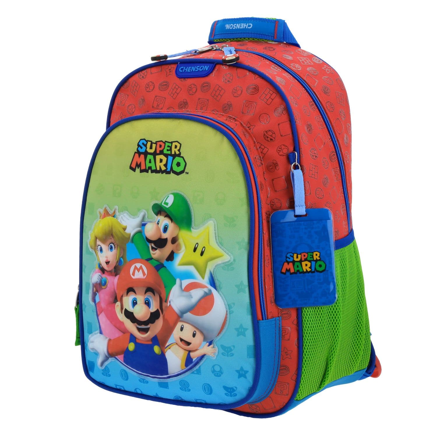 Mochila escolar para niño Mario Bros by Chenson color rojo - Diversión y durabilidad 2