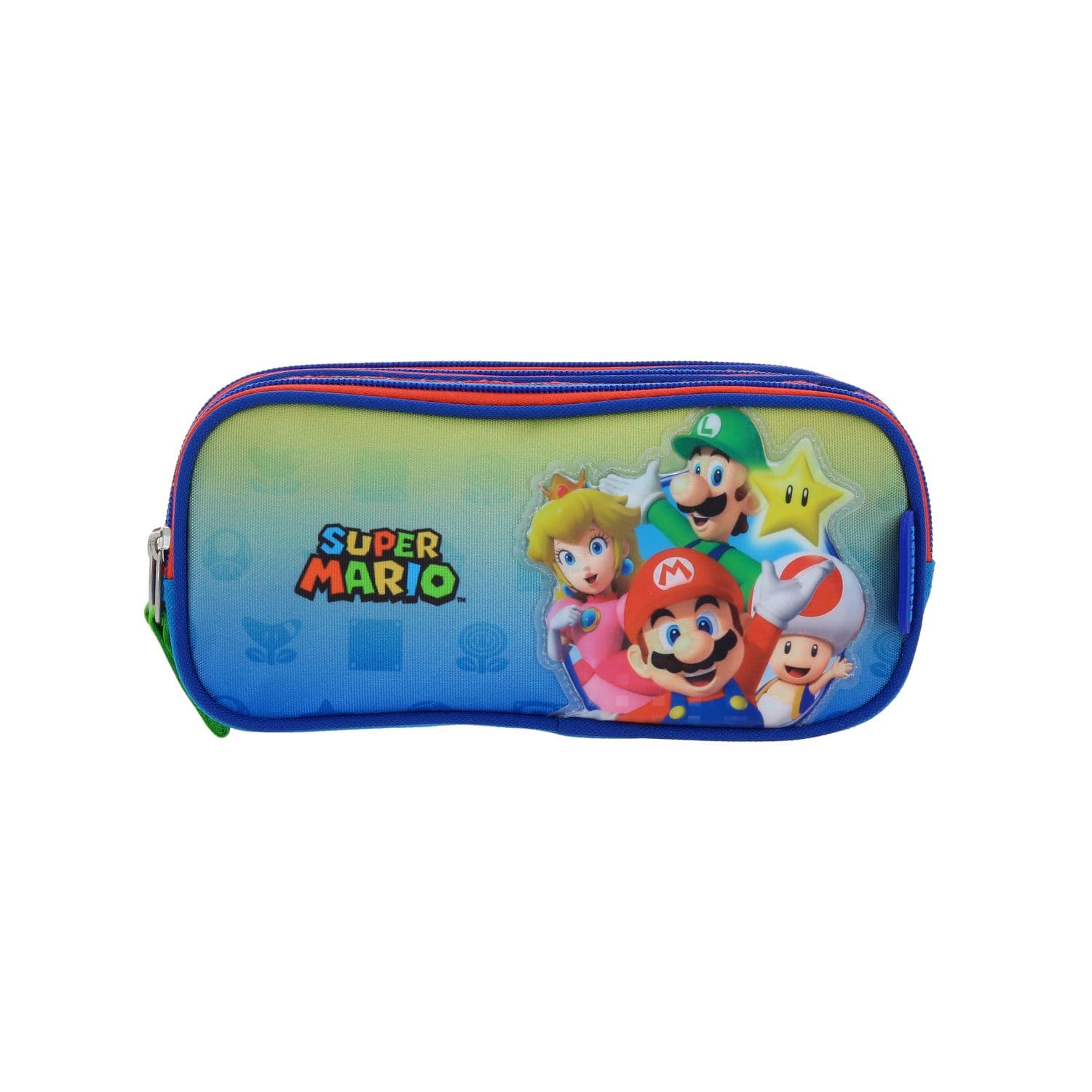 Lapicera escolar para niño Mario Bros by Chenson color rojo con triple compartimento