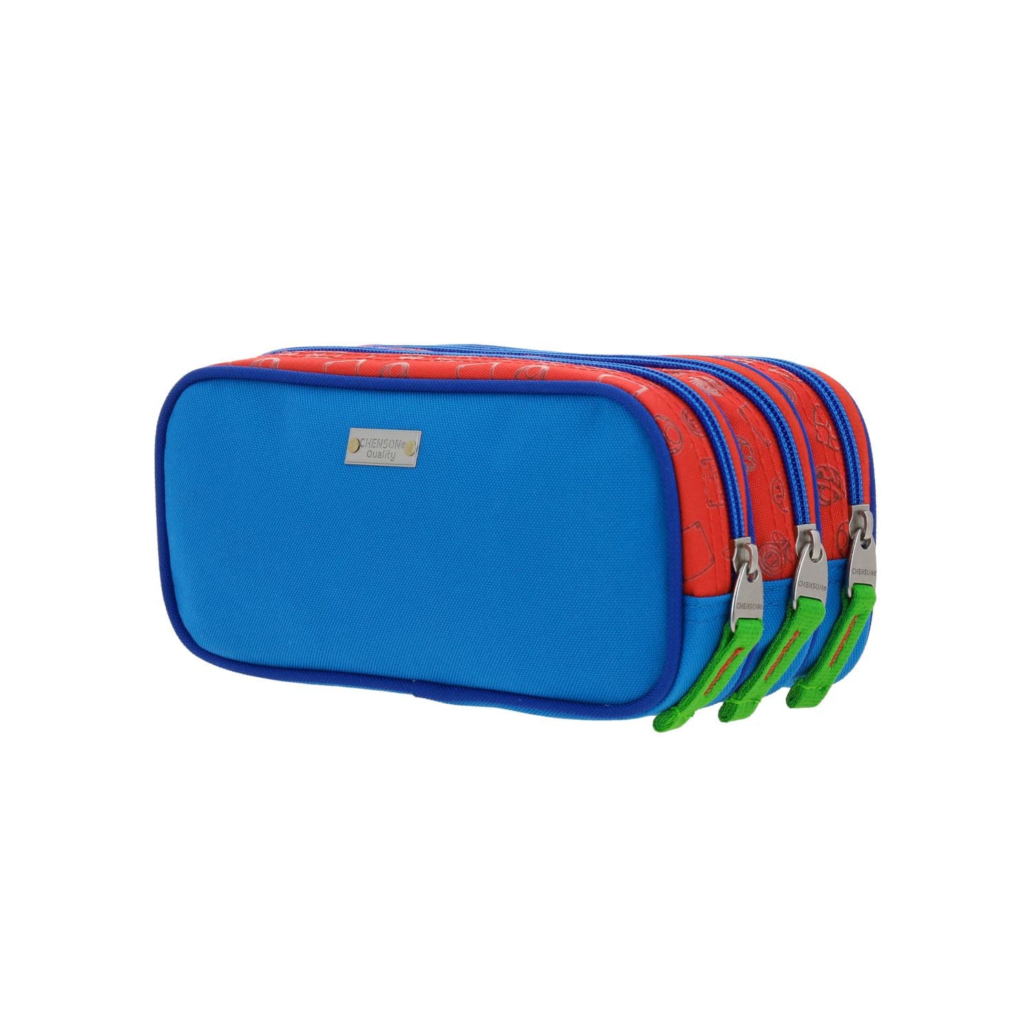 Lapicera escolar para niño Mario Bros by Chenson color rojo con triple compartimento 5