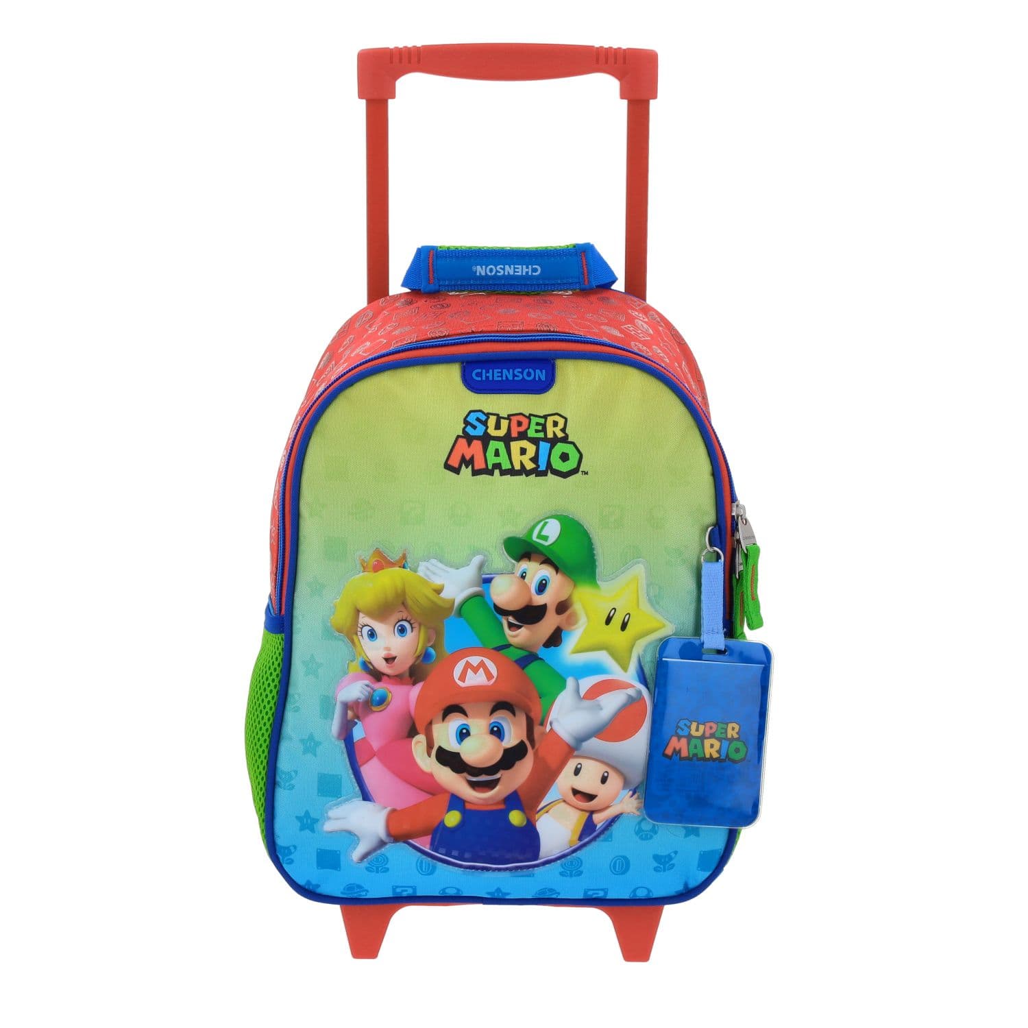 Mochila con Ruedas Mario Bros Roja para Niño - Divertida y Duradera
