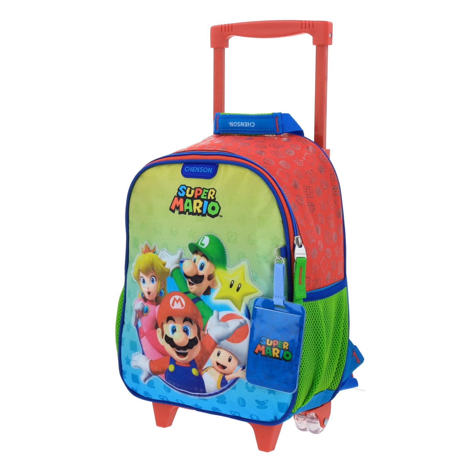 Mochila con Ruedas Mario Bros Roja para Niño - Divertida y Duradera 2