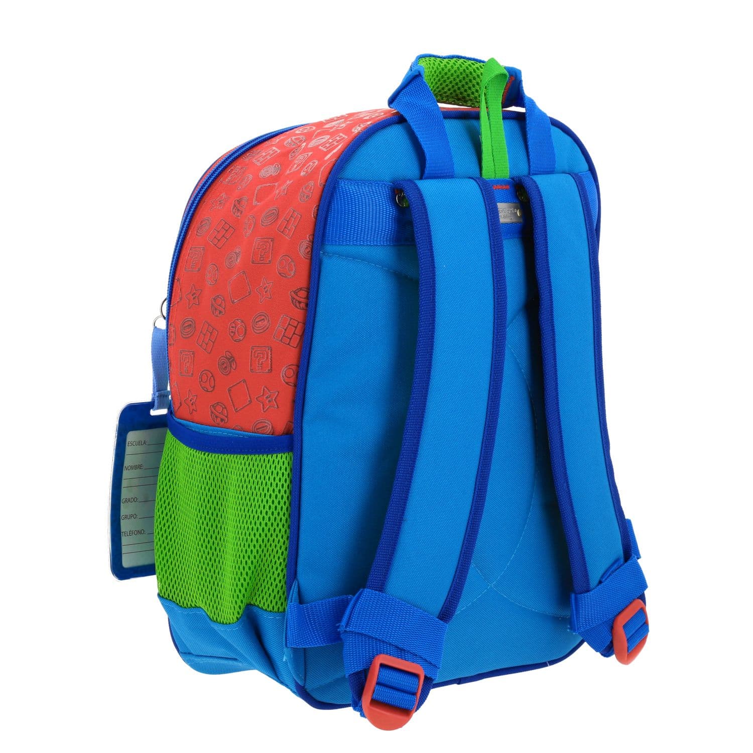 Mochila escolar para niño Mario Bros by Chenson color rojo divertida y duradera 3