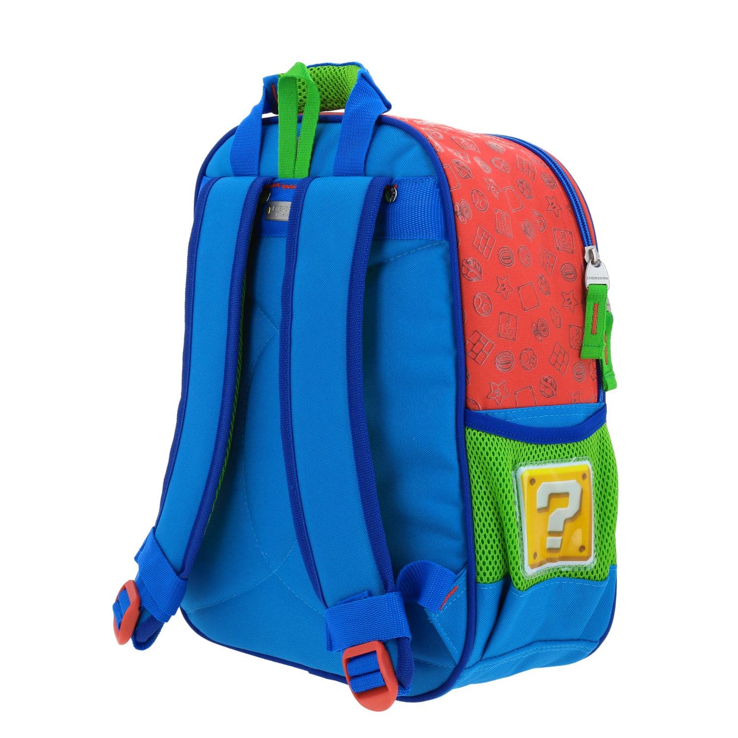 Mochila escolar para niño Mario Bros by Chenson color rojo divertida y duradera 5