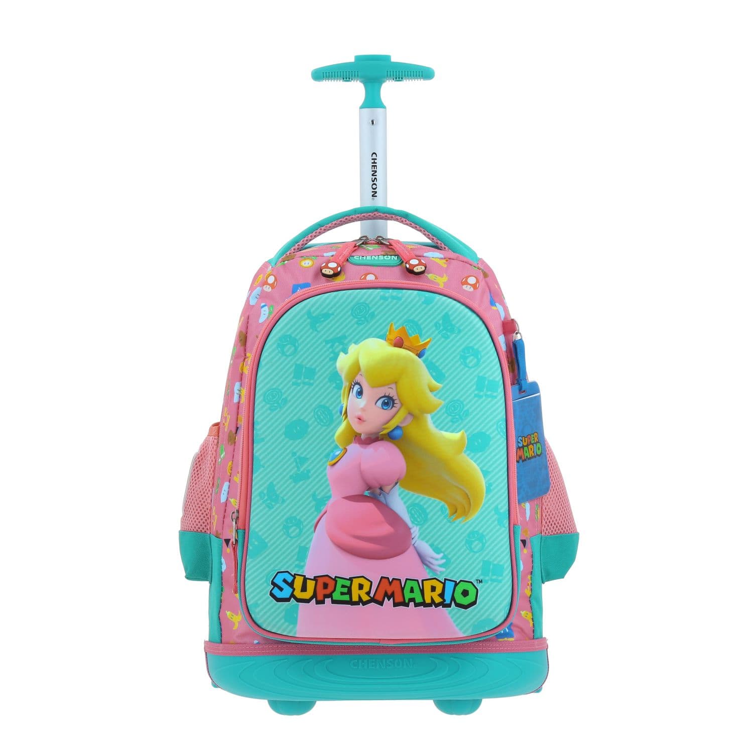 Mochila con Ruedas Mario Bros Rosa para Niña - Diversión y Durabilidad