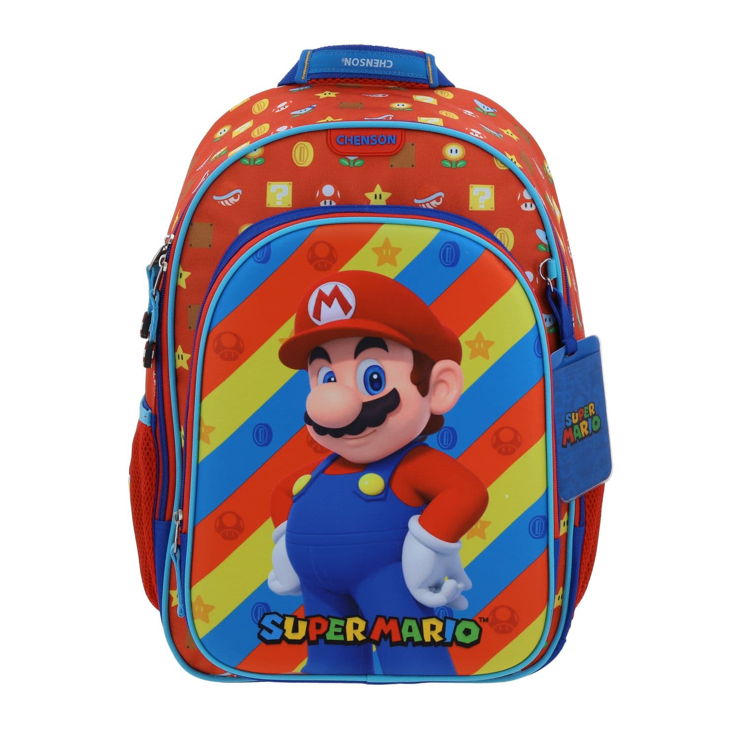 Mochila escolar para niño Mario Bros by Chenson color rojo divertida y segura
