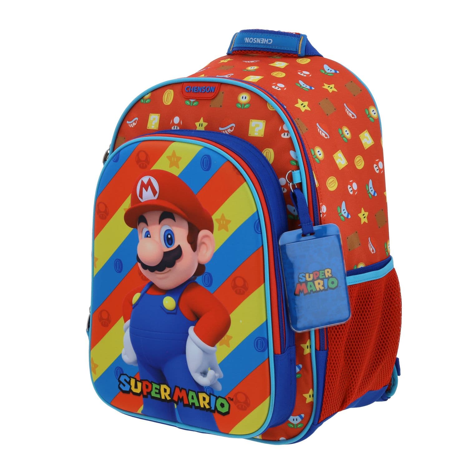 Mochila escolar para niño Mario Bros by Chenson color rojo divertida y segura 2