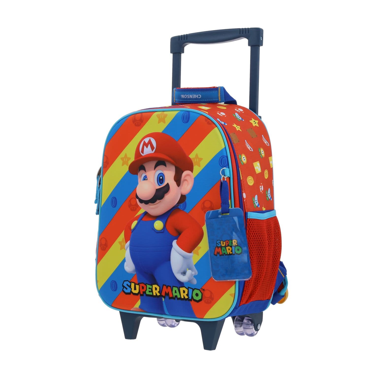 Mochila con Ruedas Mario Bros Rojo para Niño - Diversión y Durabilidad 2