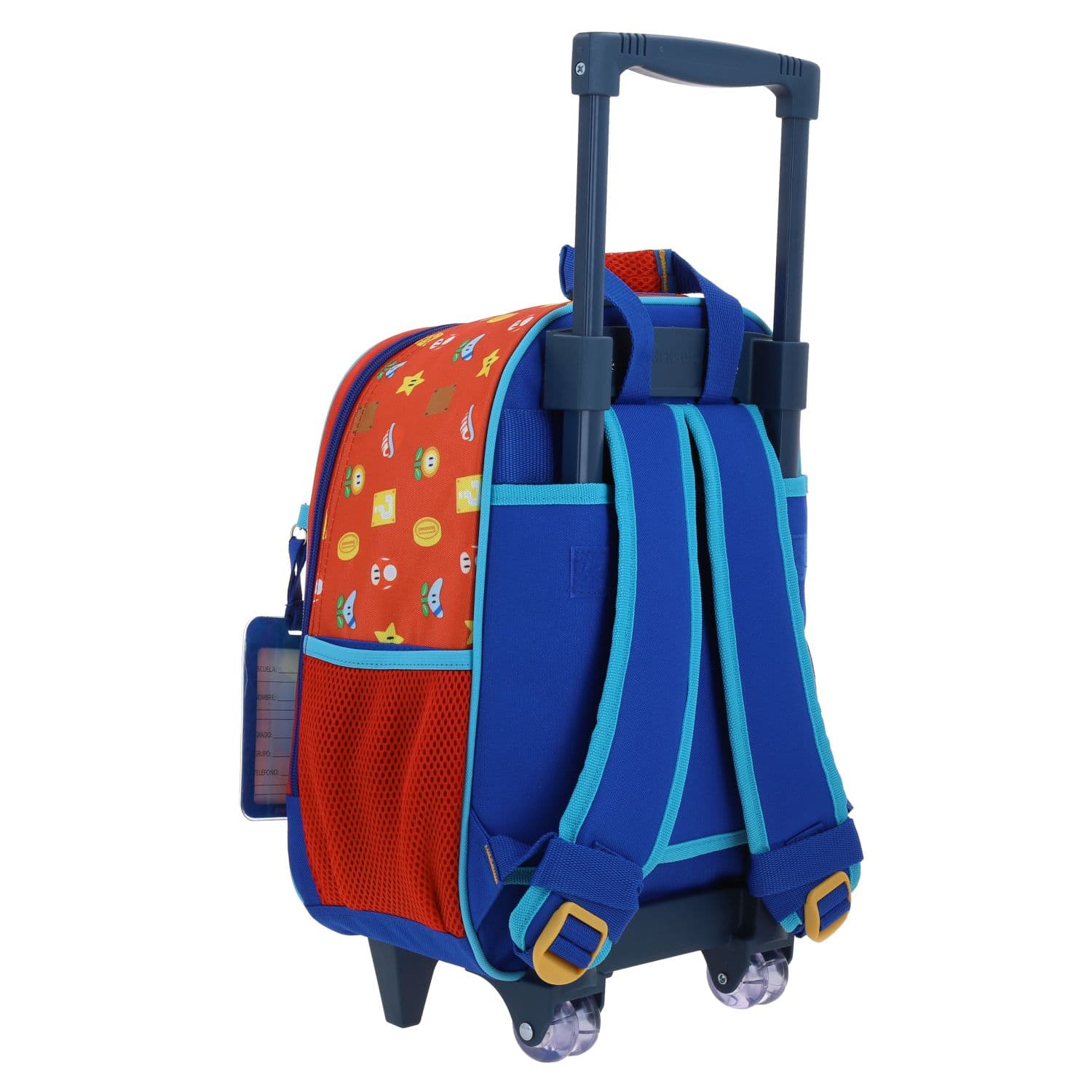 Mochila con Ruedas Mario Bros Rojo para Niño - Diversión y Durabilidad 3