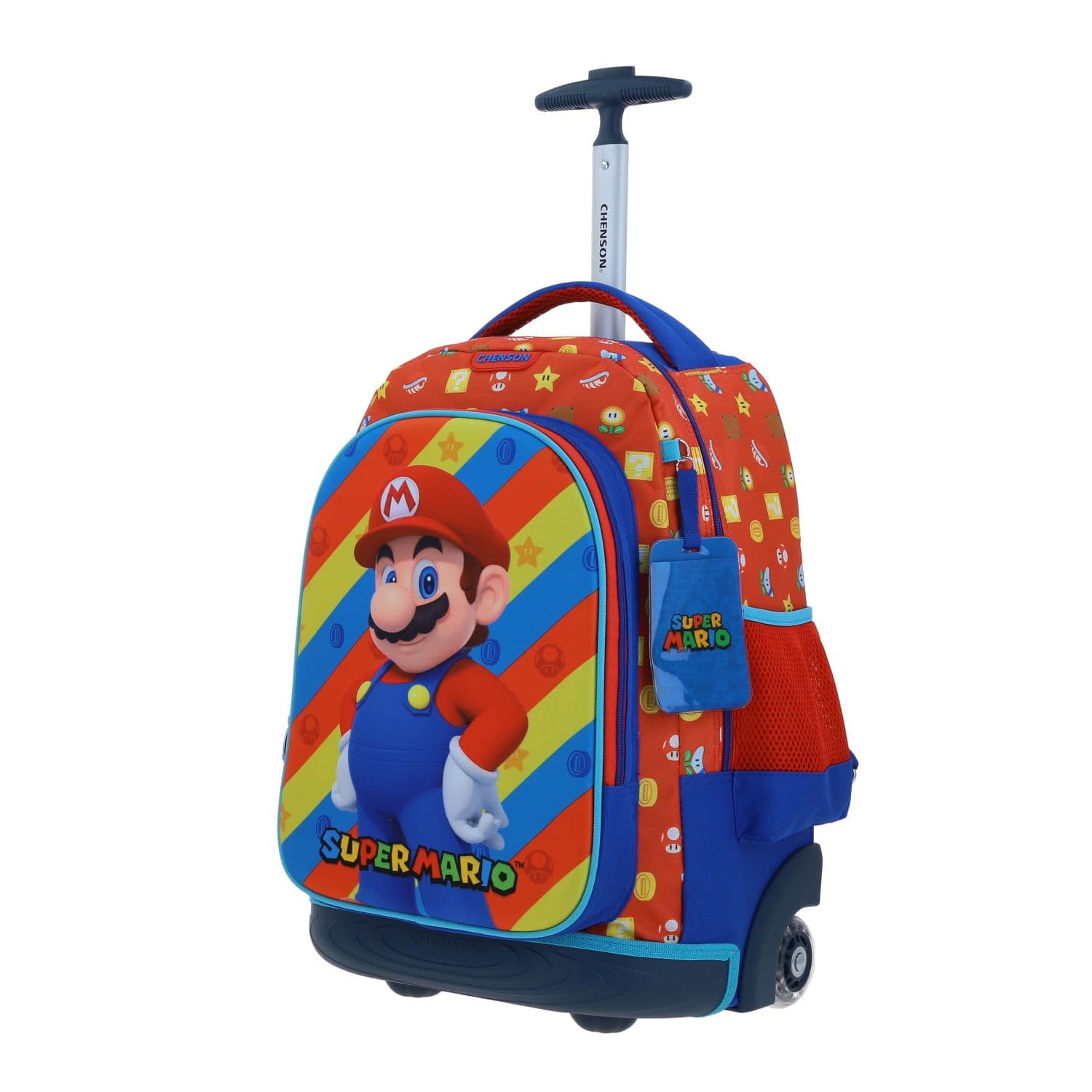 Mochila con Ruedas Mario Bros Rojo para Niño - Diversión y Durabilidad 2