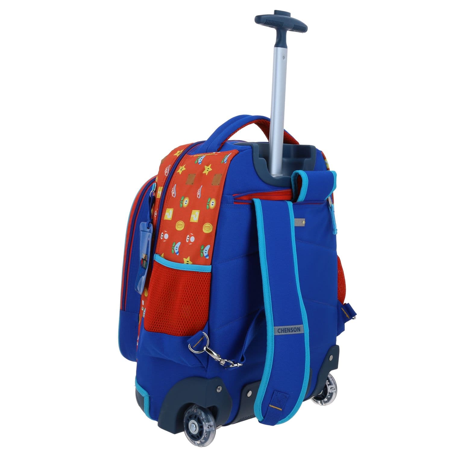 Mochila con Ruedas Mario Bros Rojo para Niño - Diversión y Durabilidad 3