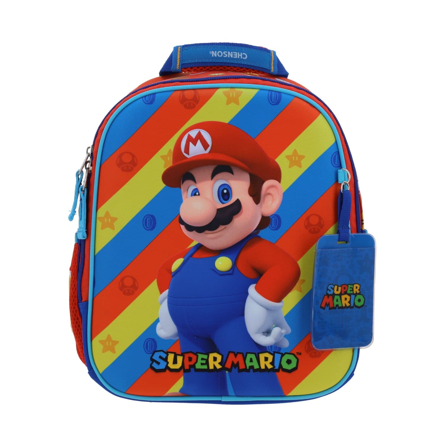 Mochila escolar para niño Mario Bros by Chenson color rojo diversión asegurada