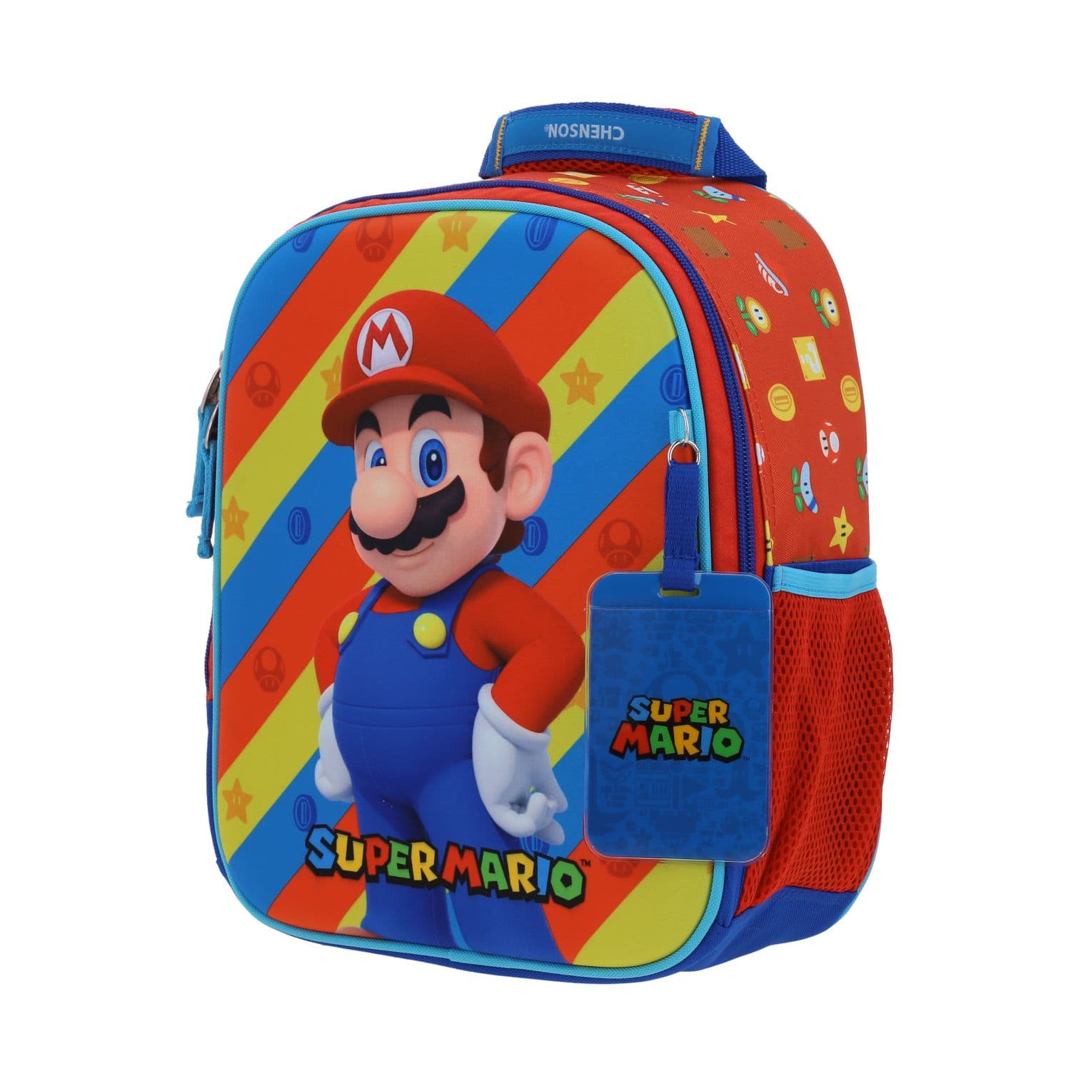 Mochila escolar para niño Mario Bros by Chenson color rojo diversión asegurada 2