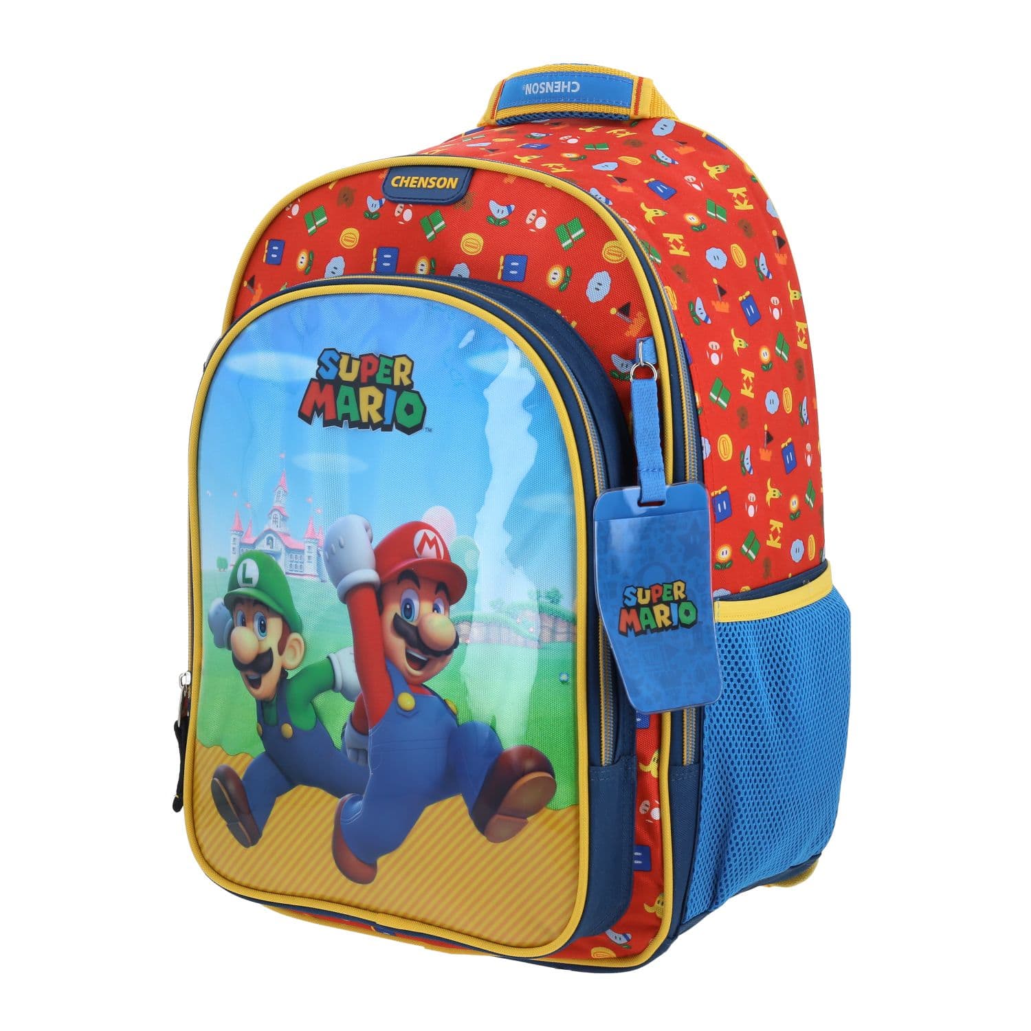 Mochila escolar para niño Mario Bros by Chenson azul con amplio compartimento 2