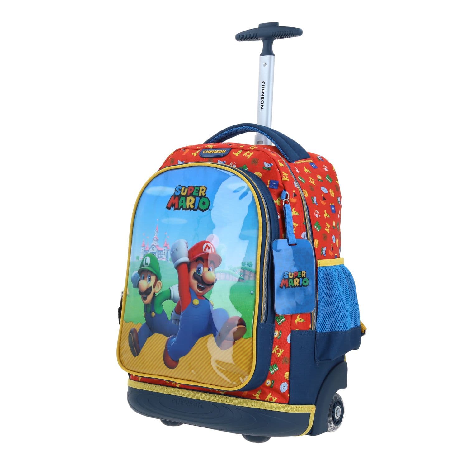 Mochila con Ruedas Mario Bros Azul para Niño – Diversión y Durabilidad 2